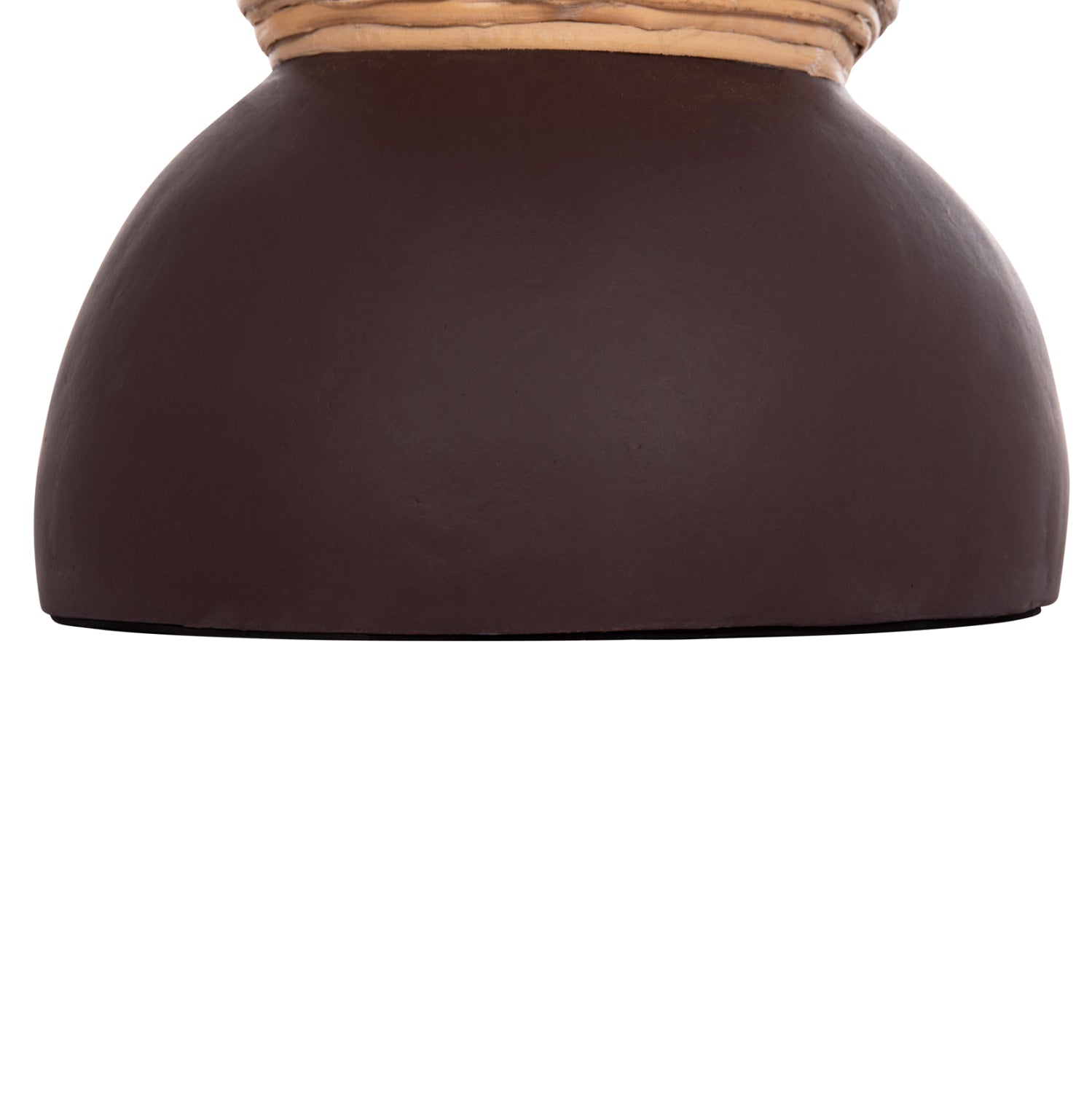 Декоративна подова ваза Мaynard фибро цимент шоколад-ратан φ27.5x50см