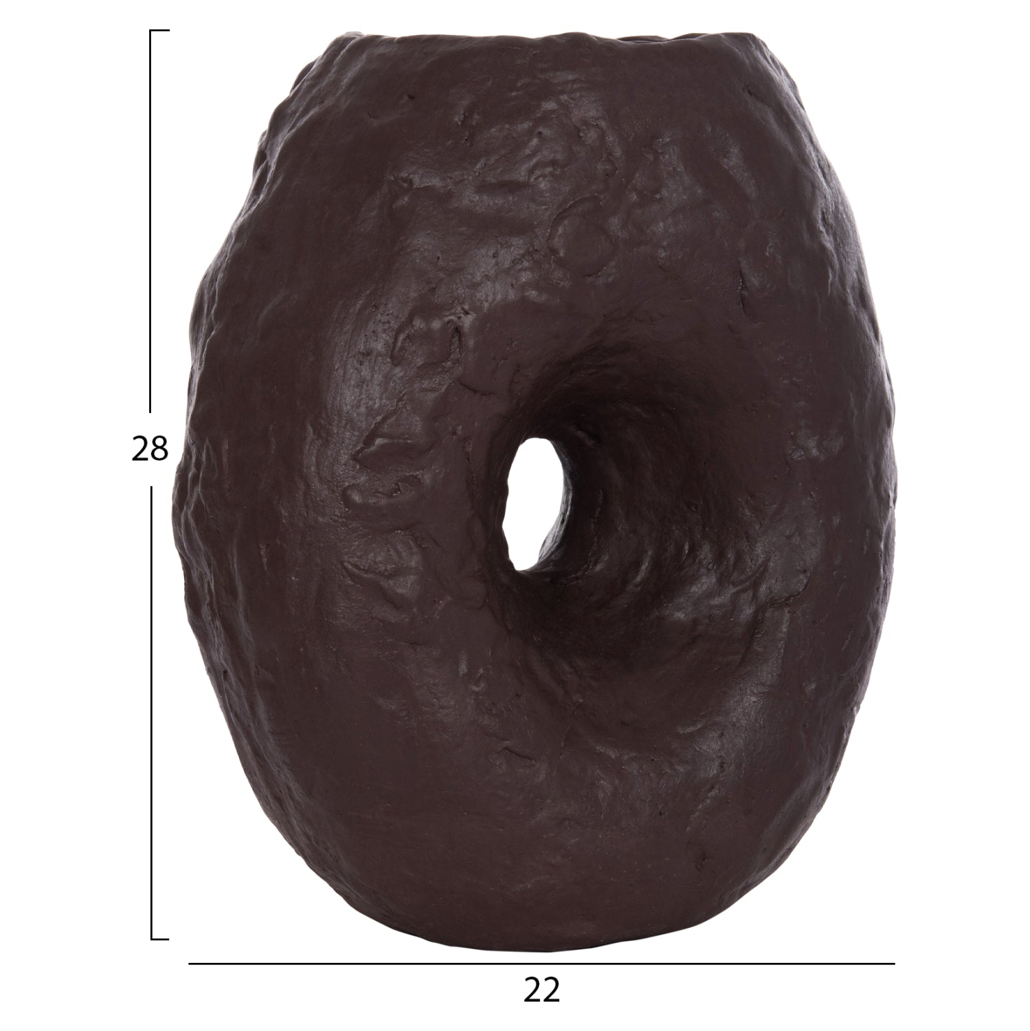 Настолна декоративна ваза namentis шоколад теракота--22x13x28h