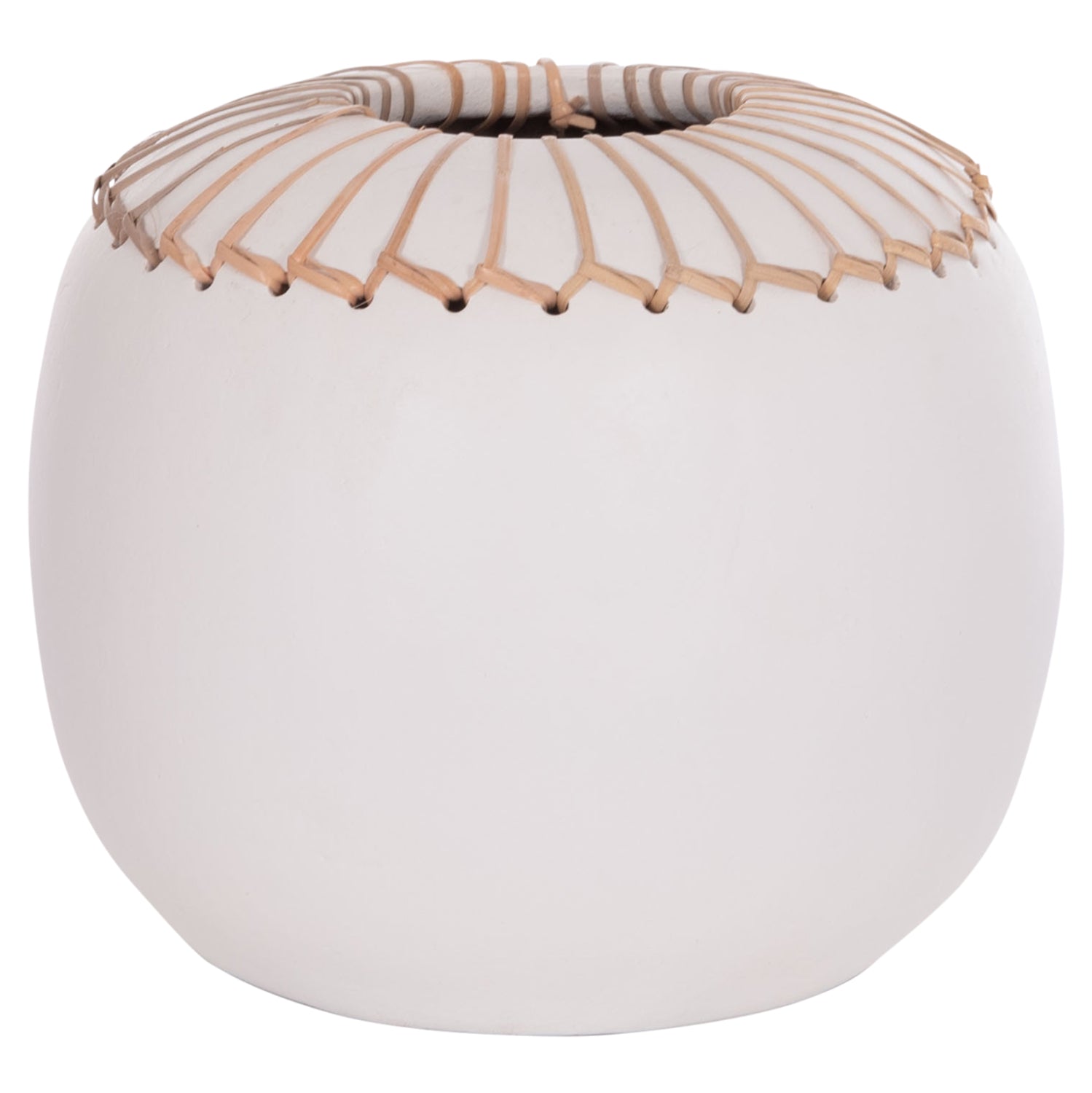 Декоративна ваза Lennox теракота в бяло -- φ22x20всм