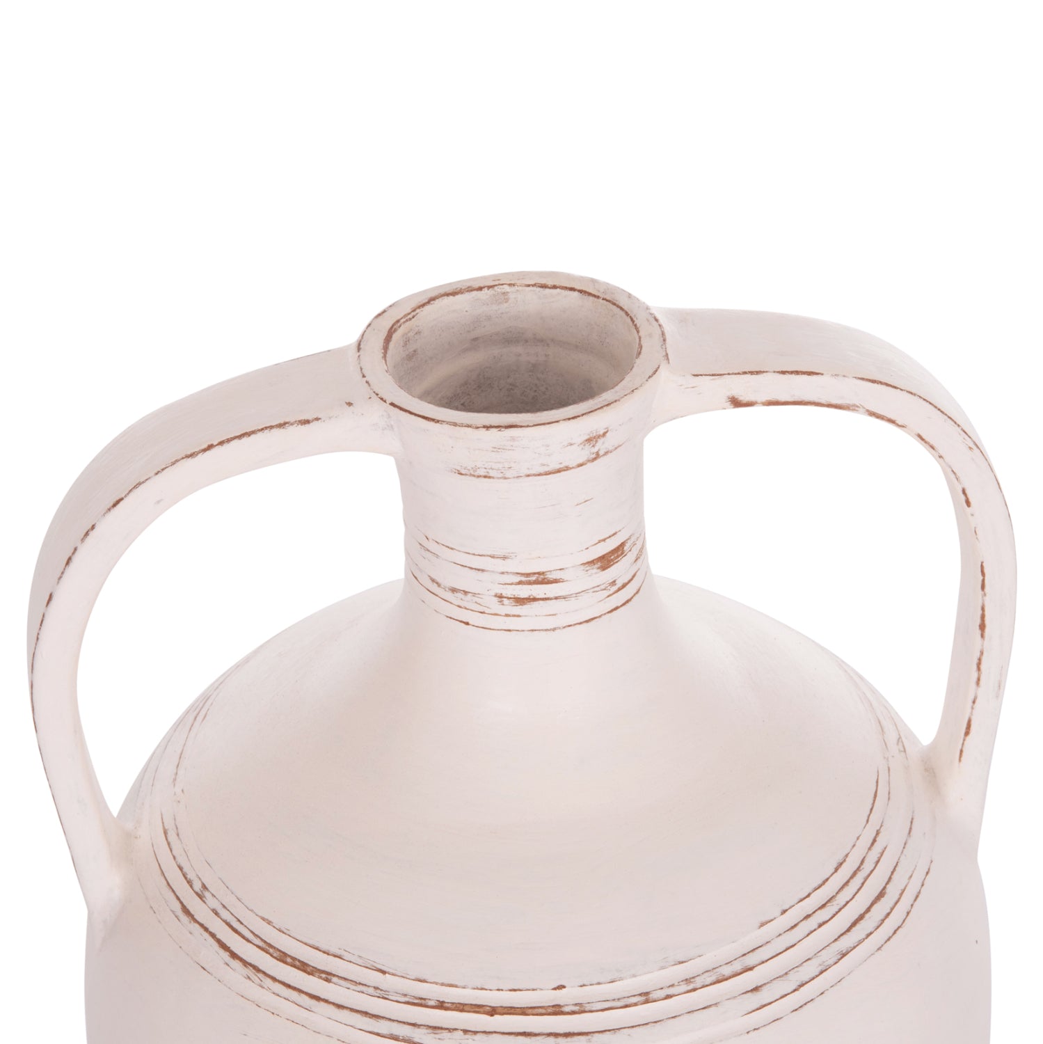 Декоративна амфора FEAX бял теракота--35х35х58см.