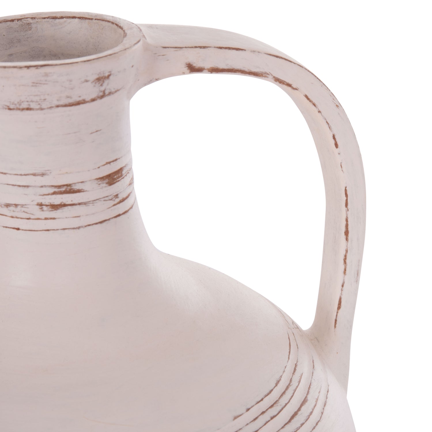 Декоративна амфора FEAX бял теракота--35х35х58см.