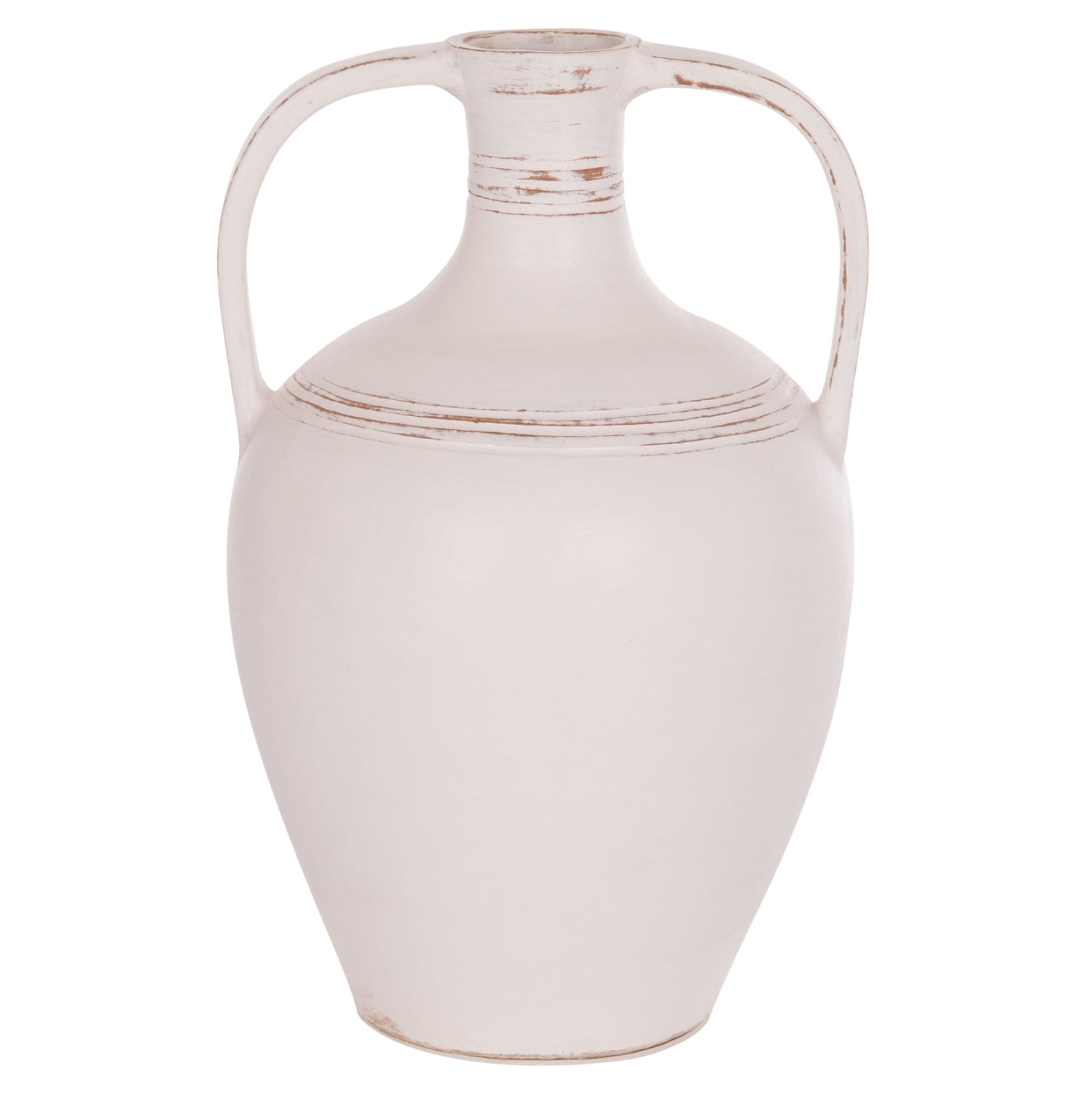 Декоративна амфора FEAX бял теракота--35х35х58см.