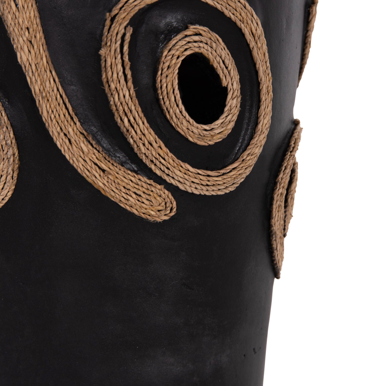 Декоративна ваза за маса DEAN теракота в черно-ф19x25cm.