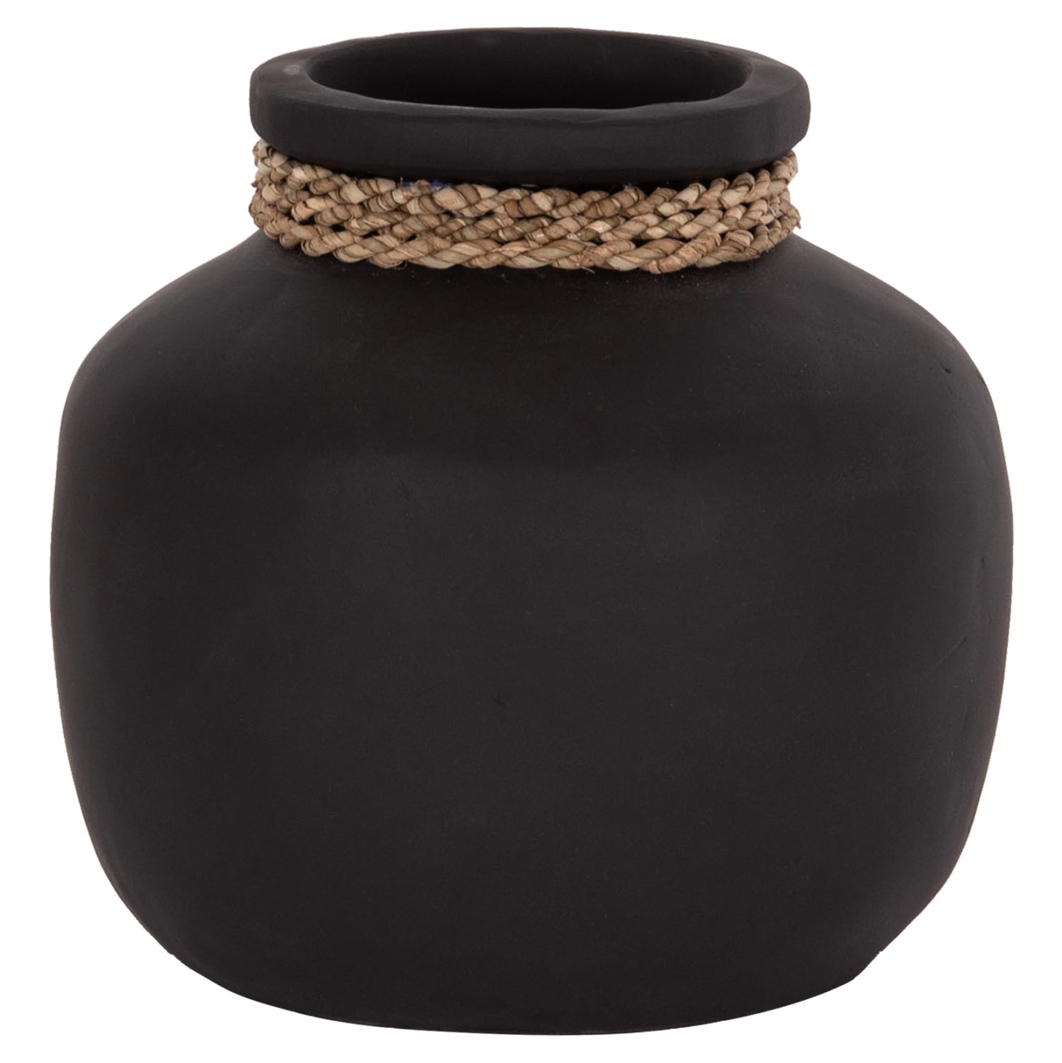 Декоративна ваза теракота CAMMER в черно-ф22x20cm.