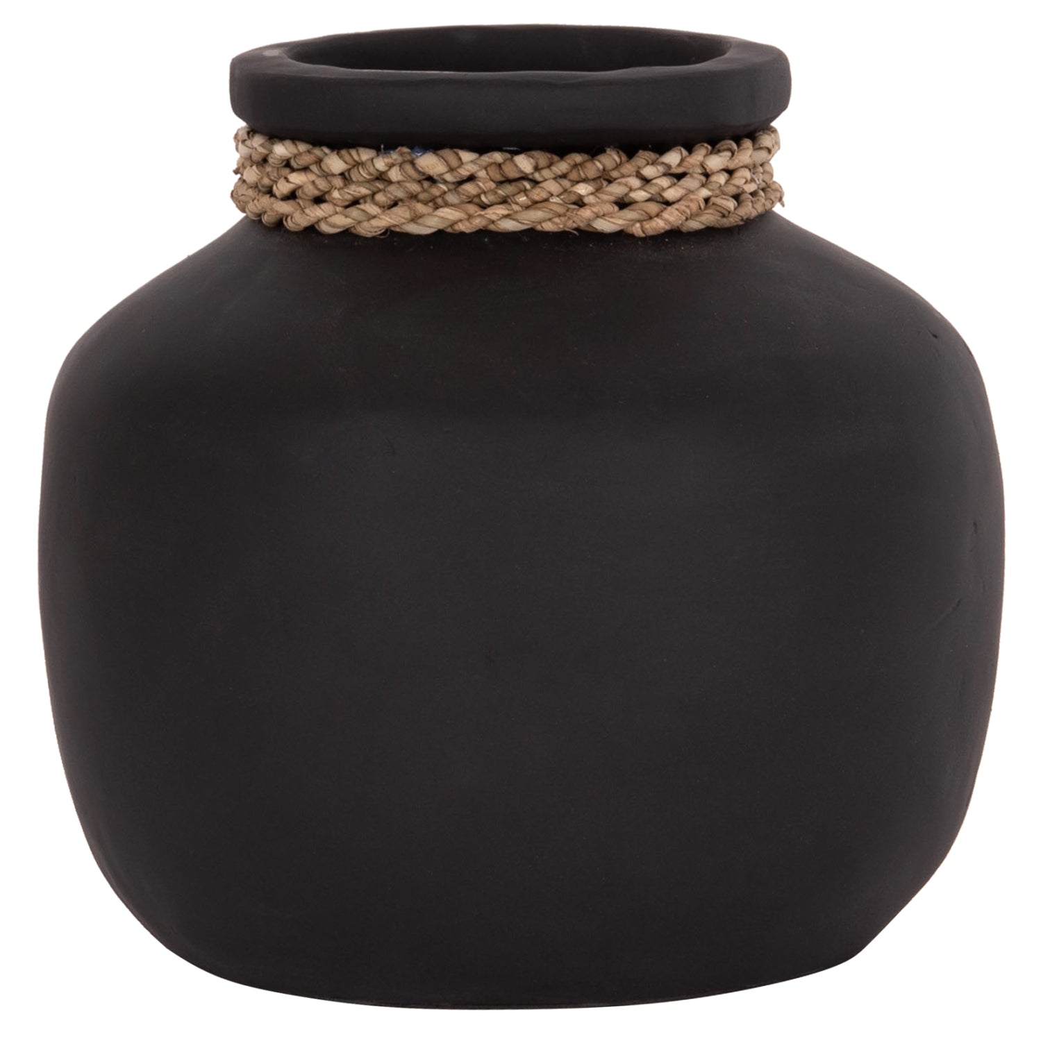 Декоративна ваза теракота CAMMER в черно-ф22x20cm.