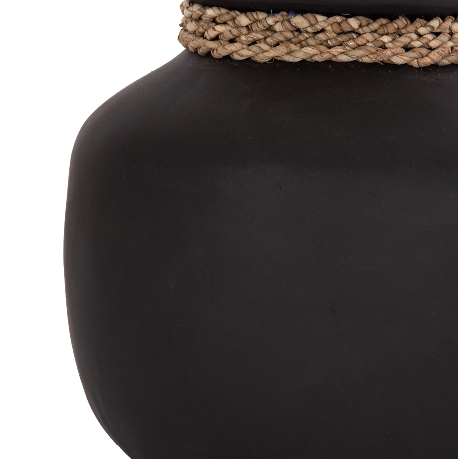 Декоративна ваза теракота CAMMER в черно-ф22x20cm.