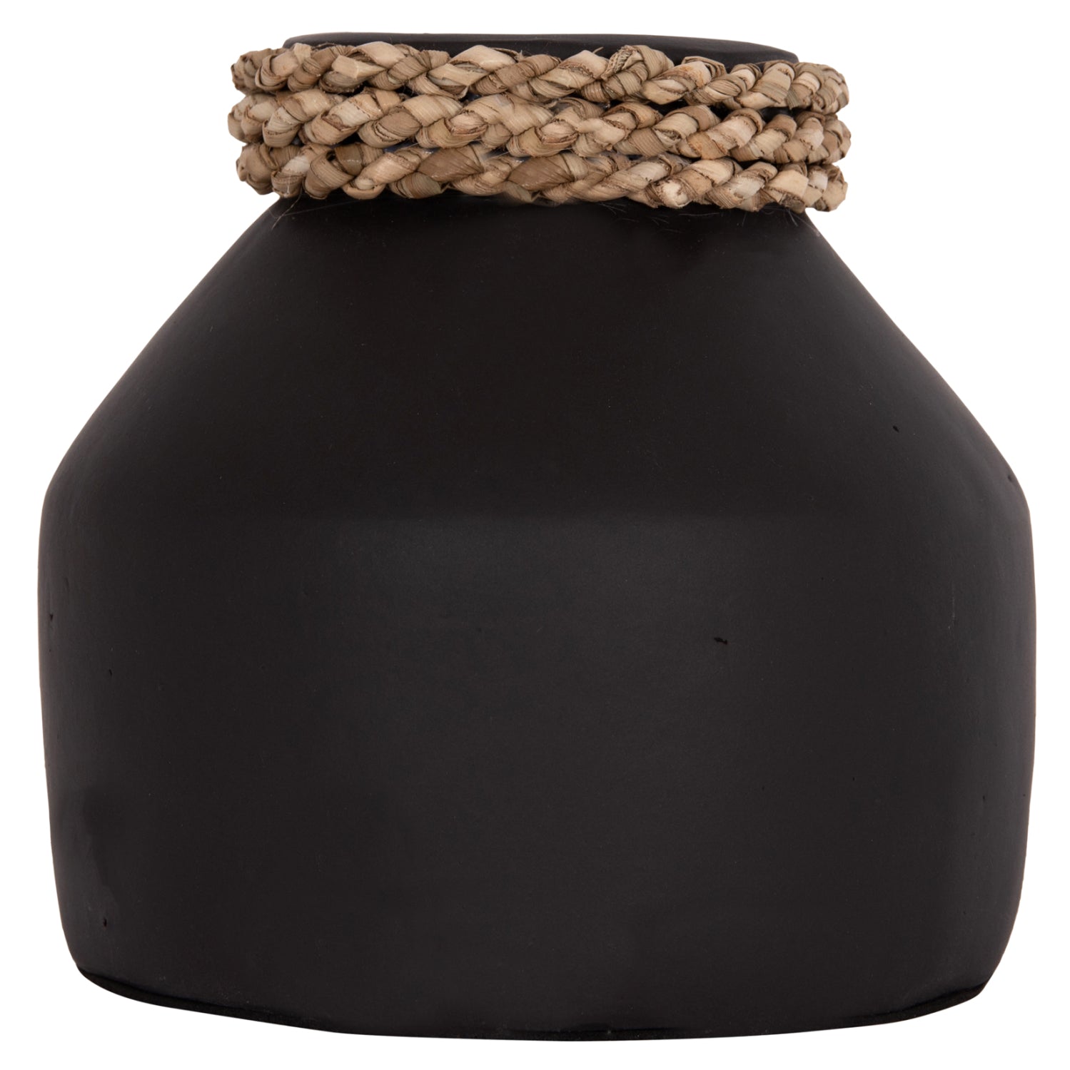 Декоративна ваза от теракота CAMMER в черно-ф16x15cm.