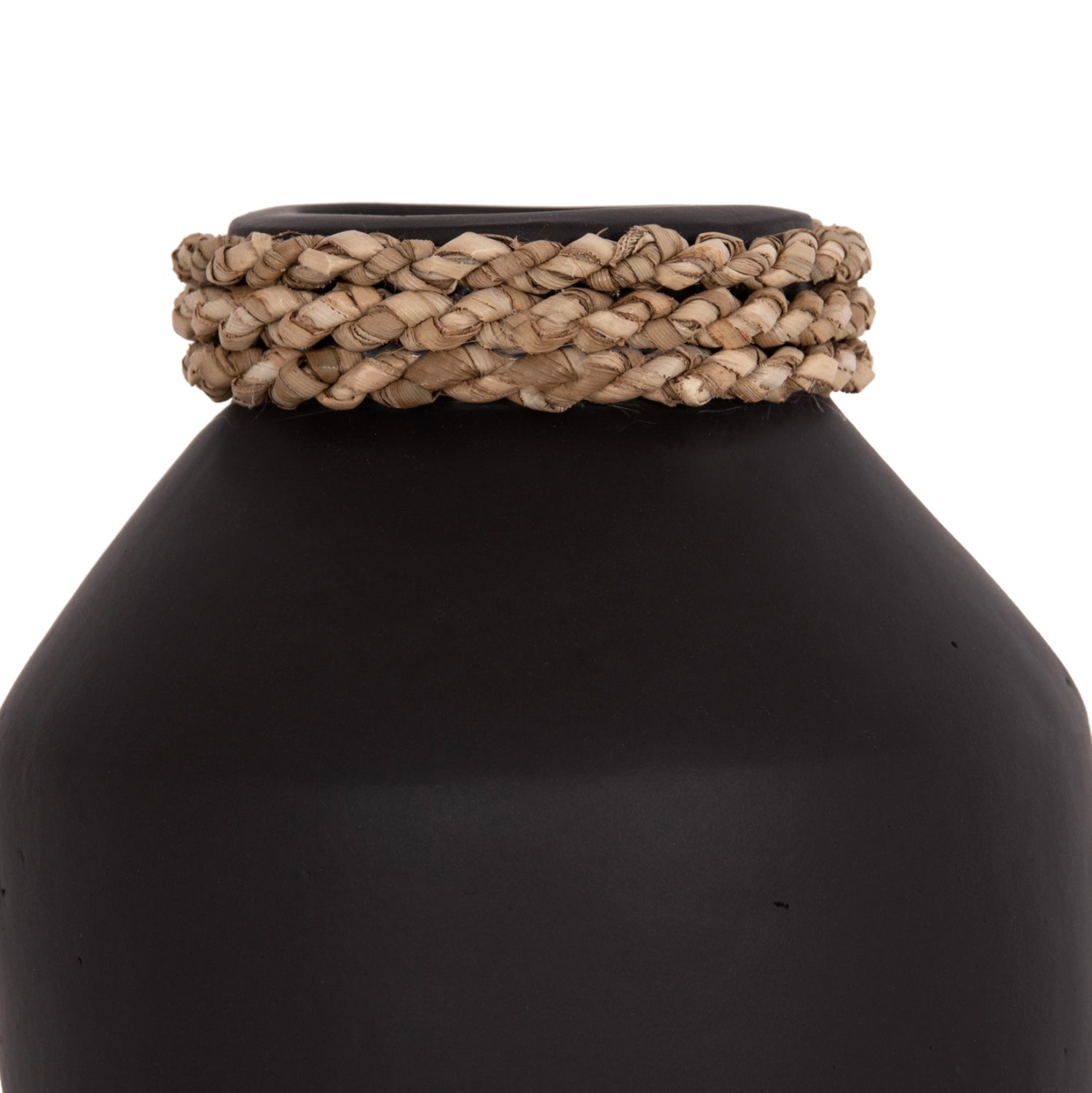 Декоративна ваза от теракота CAMMER в черно-ф16x15cm.