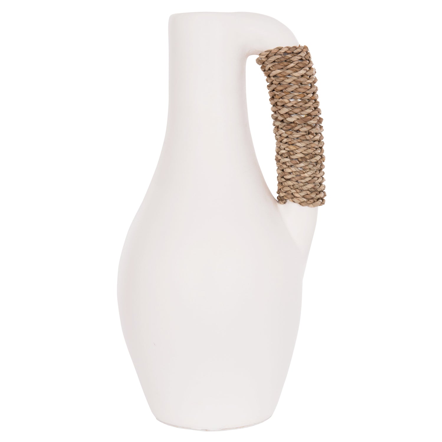 Настолна декоративна ваза от теракота Cammer в бяло-ф18x39cм