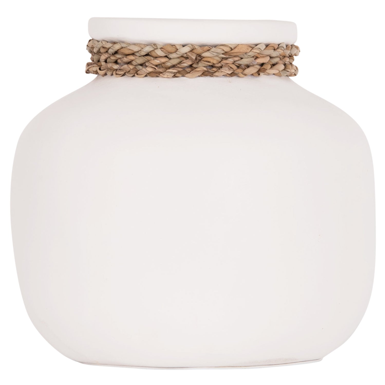 Декоративна ваза CAMMER теракота в бяло-ф22x20cм