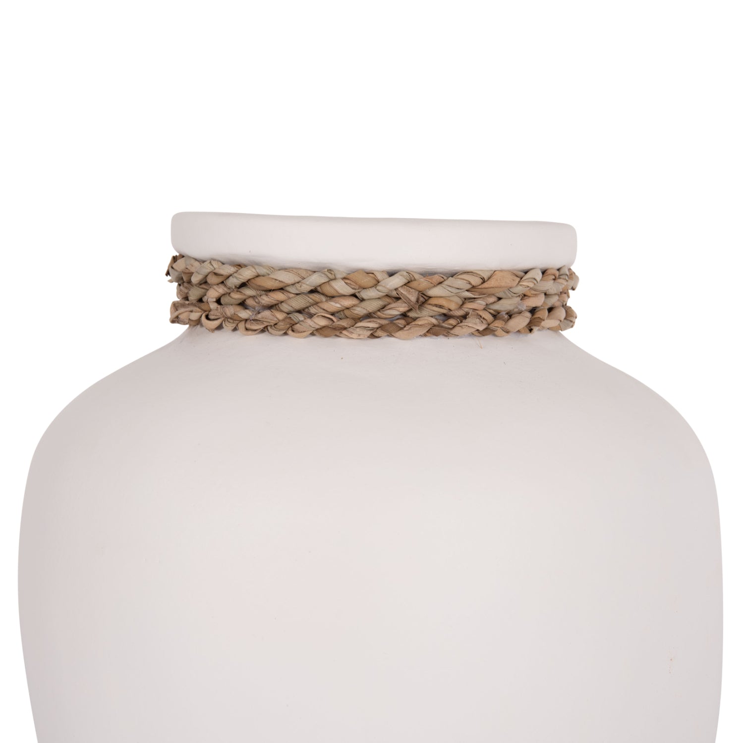 Декоративна ваза CAMMER теракота в бяло-ф22x20cм