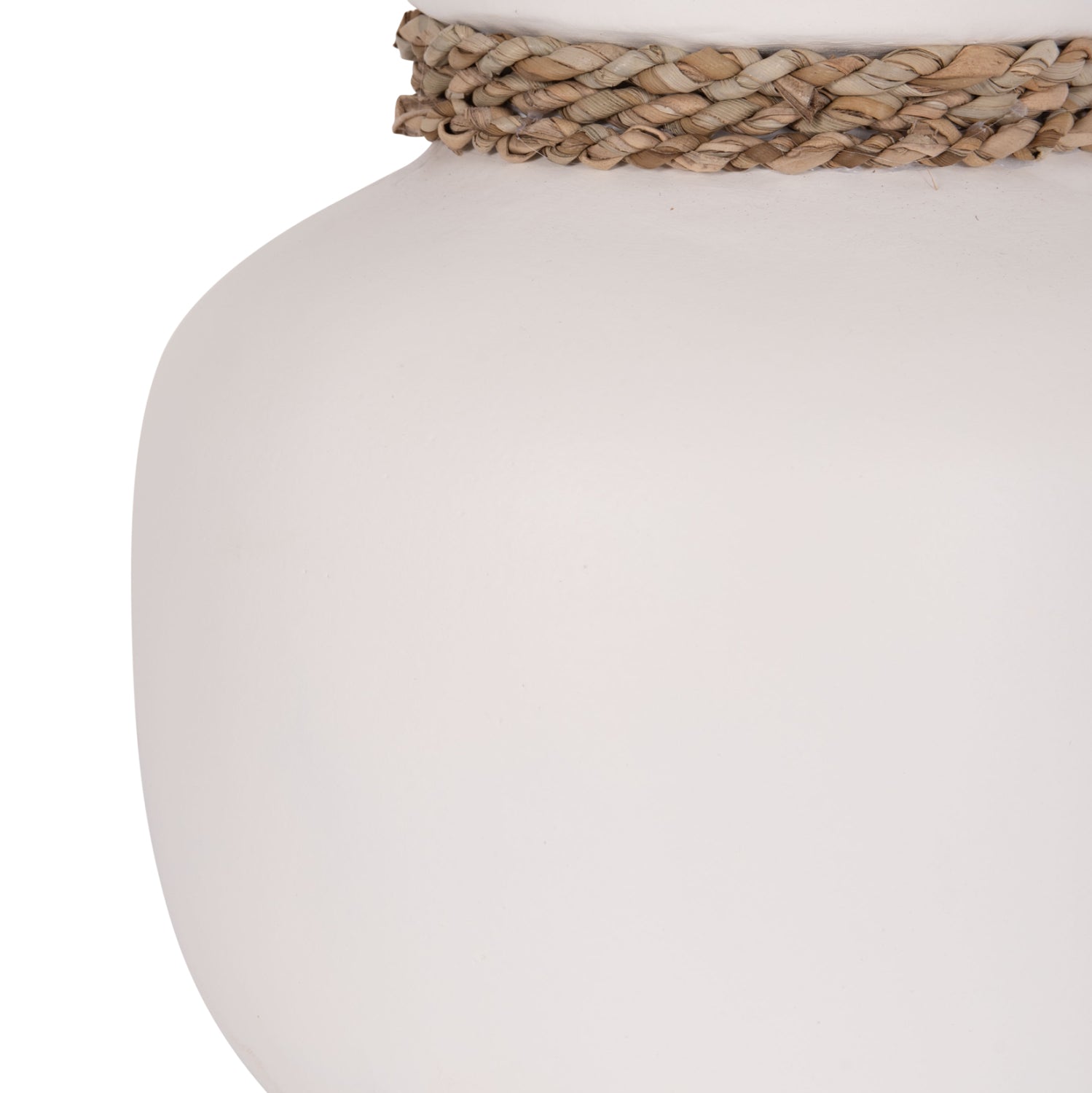 Декоративна ваза CAMMER теракота в бяло-ф22x20cм