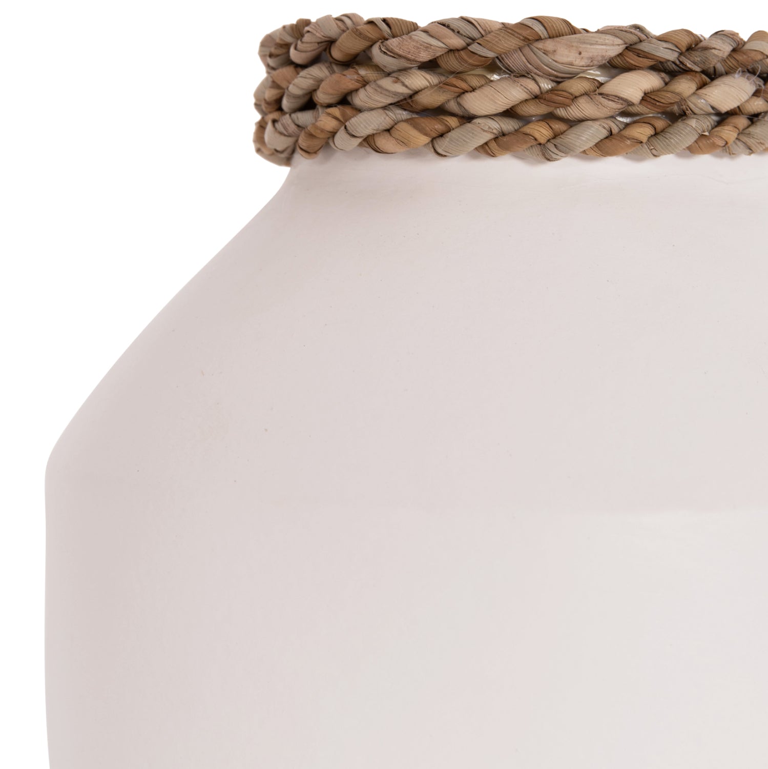 Декоративна ваза теракота CAMMER в бяло-ф16x15cm.