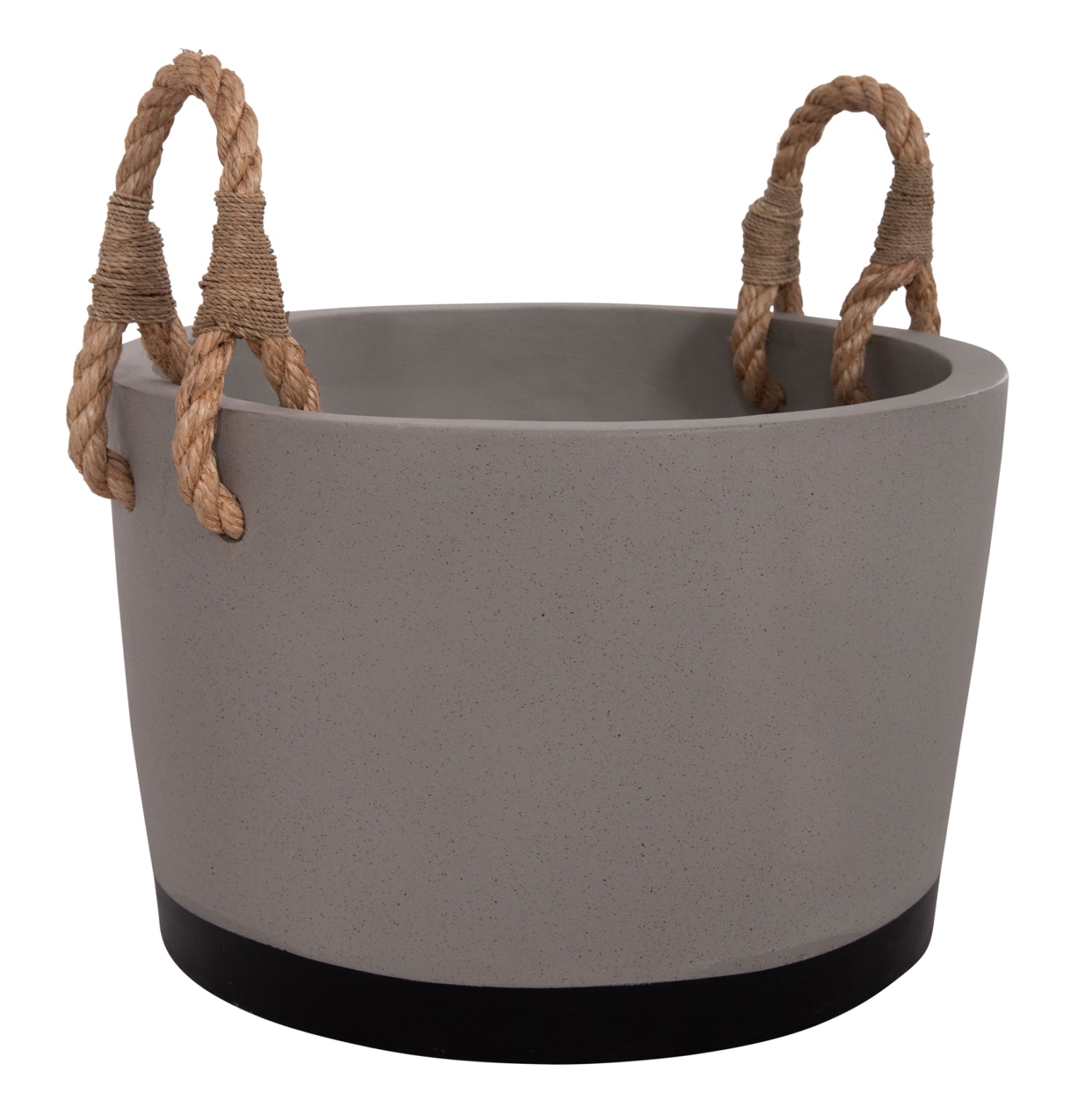 Саксия за вътрешна употреба TRYLL фибро цимент с въже ф40x25.5cm.