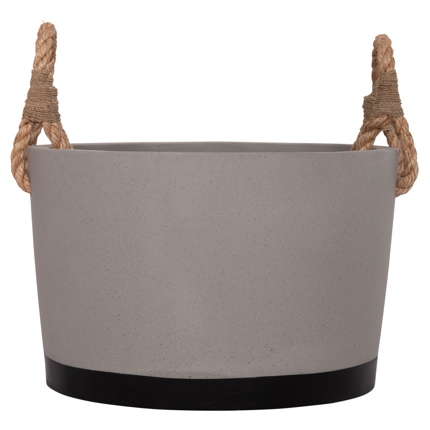 Саксия за вътрешна употреба TRYLL фибро цимент с въже ф40x25.5cm.