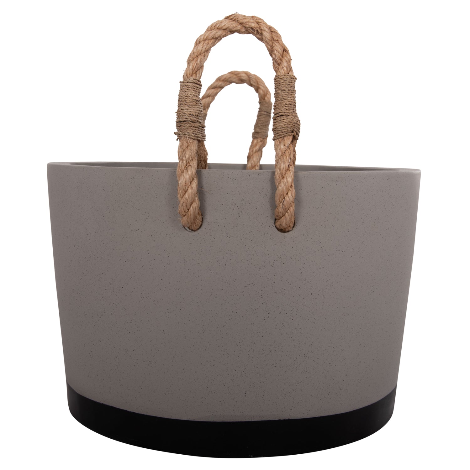 Саксия за вътрешна употреба TRYLL фибро цимент с въже ф40x25.5cm.