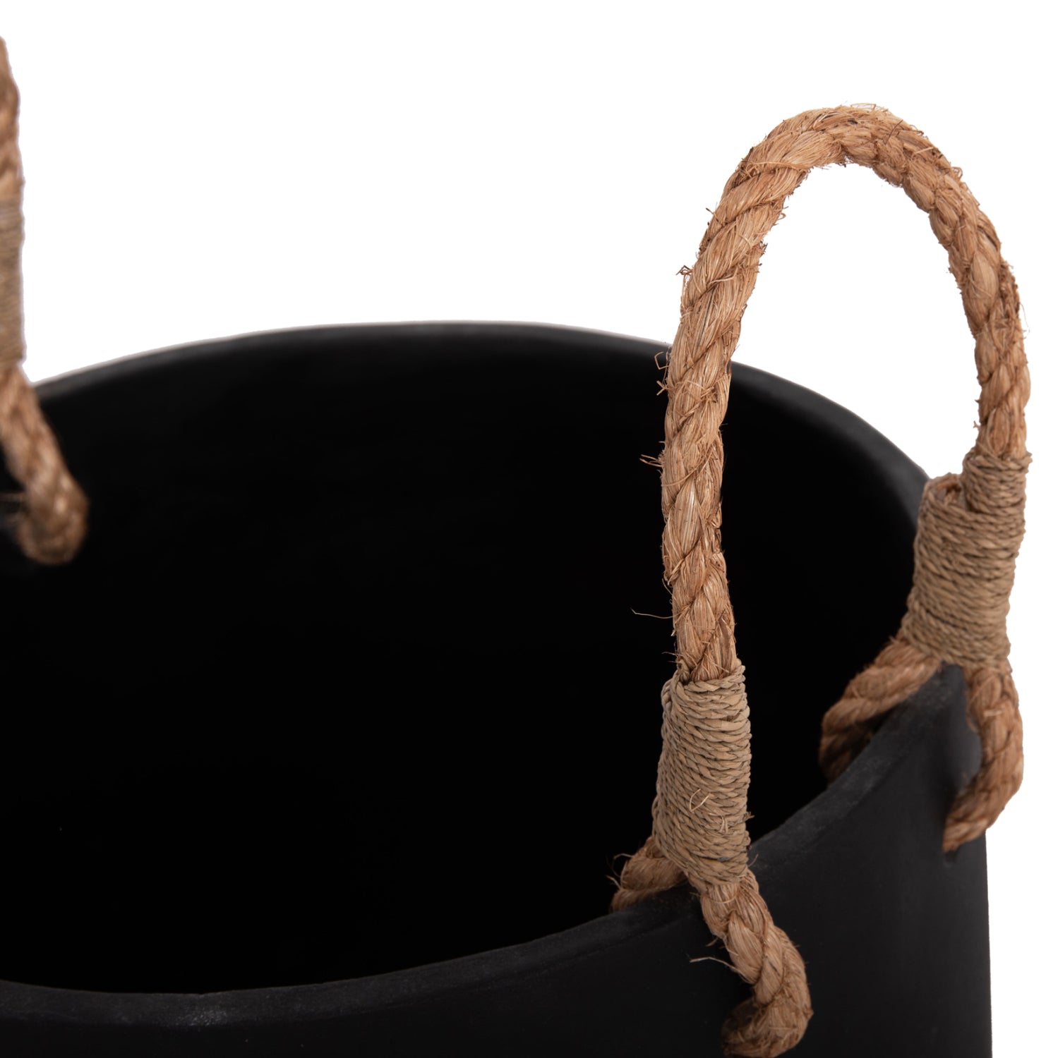 Саксия за вътрешна употреба TRYLL фибро цимент с въже ф31x31cm.