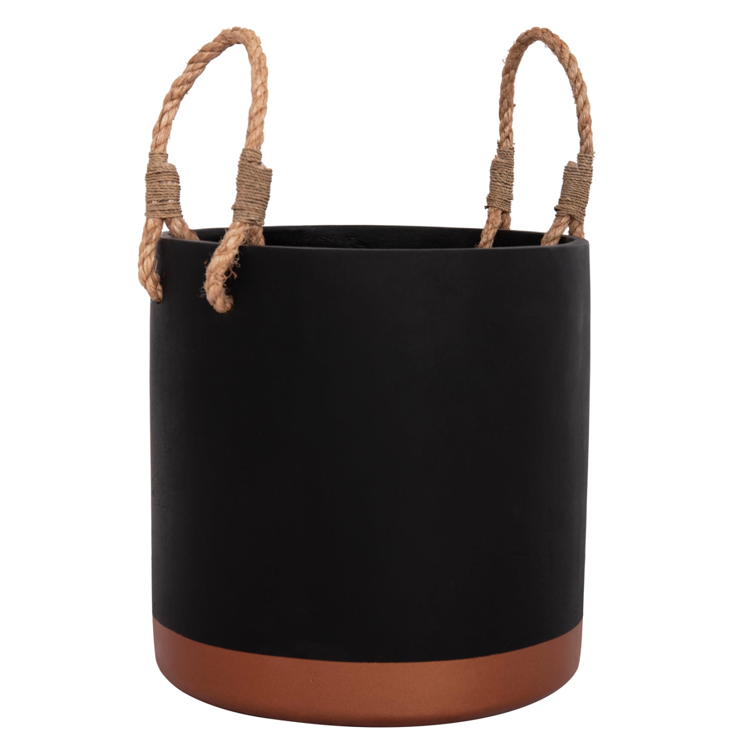 Саксия за вътрешна употреба TRYLL фибро цимент с въже ф31x31cm.