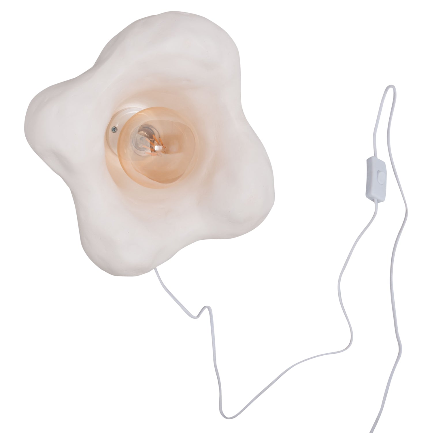 Стенен аплик Luxon от фиброцимент в бяло 28x15x28всм.