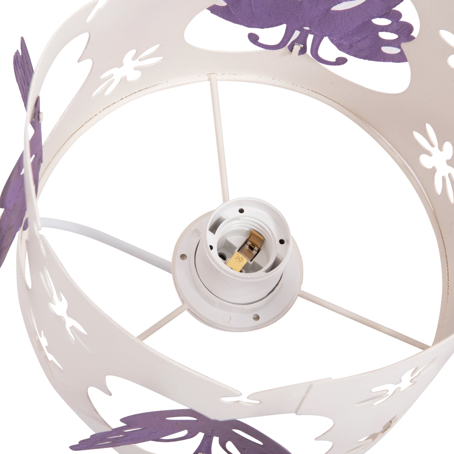 Детска лампа Лептър цвят бял-лилав ф23x70см