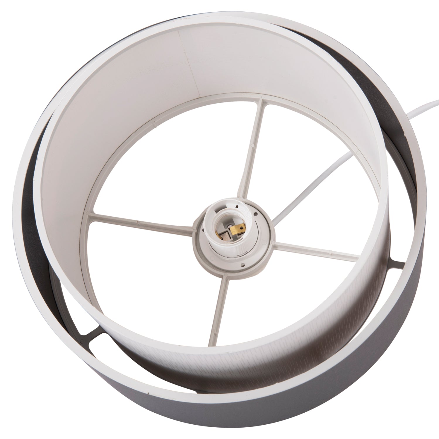 Цилиндричен плафон kriks pvc в бяло-сиво φ30x70ηcm