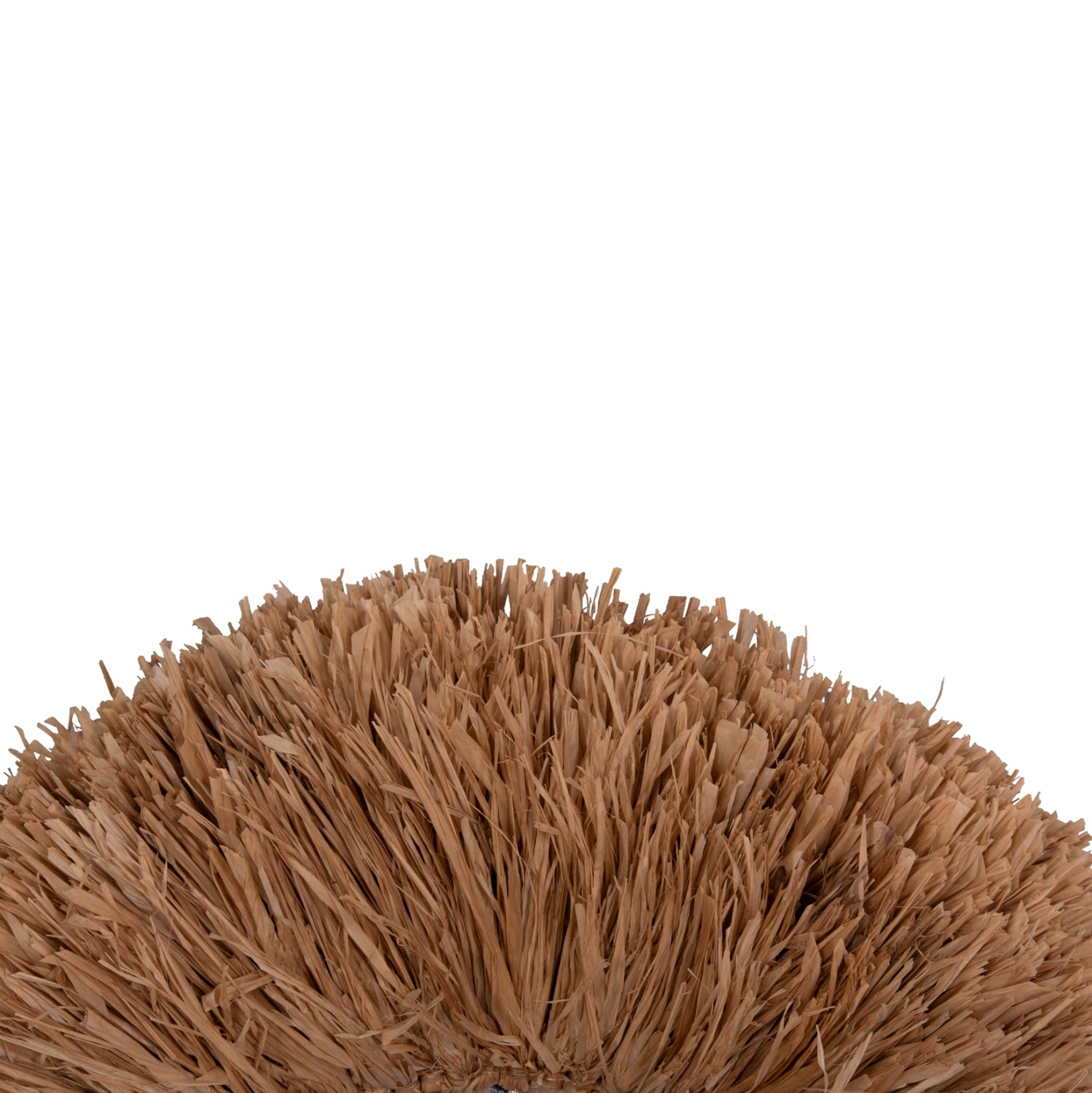 Овално стенно огледало с рамка от сизалови влакна в естествен цвят 95x60x15 (дебелина) см