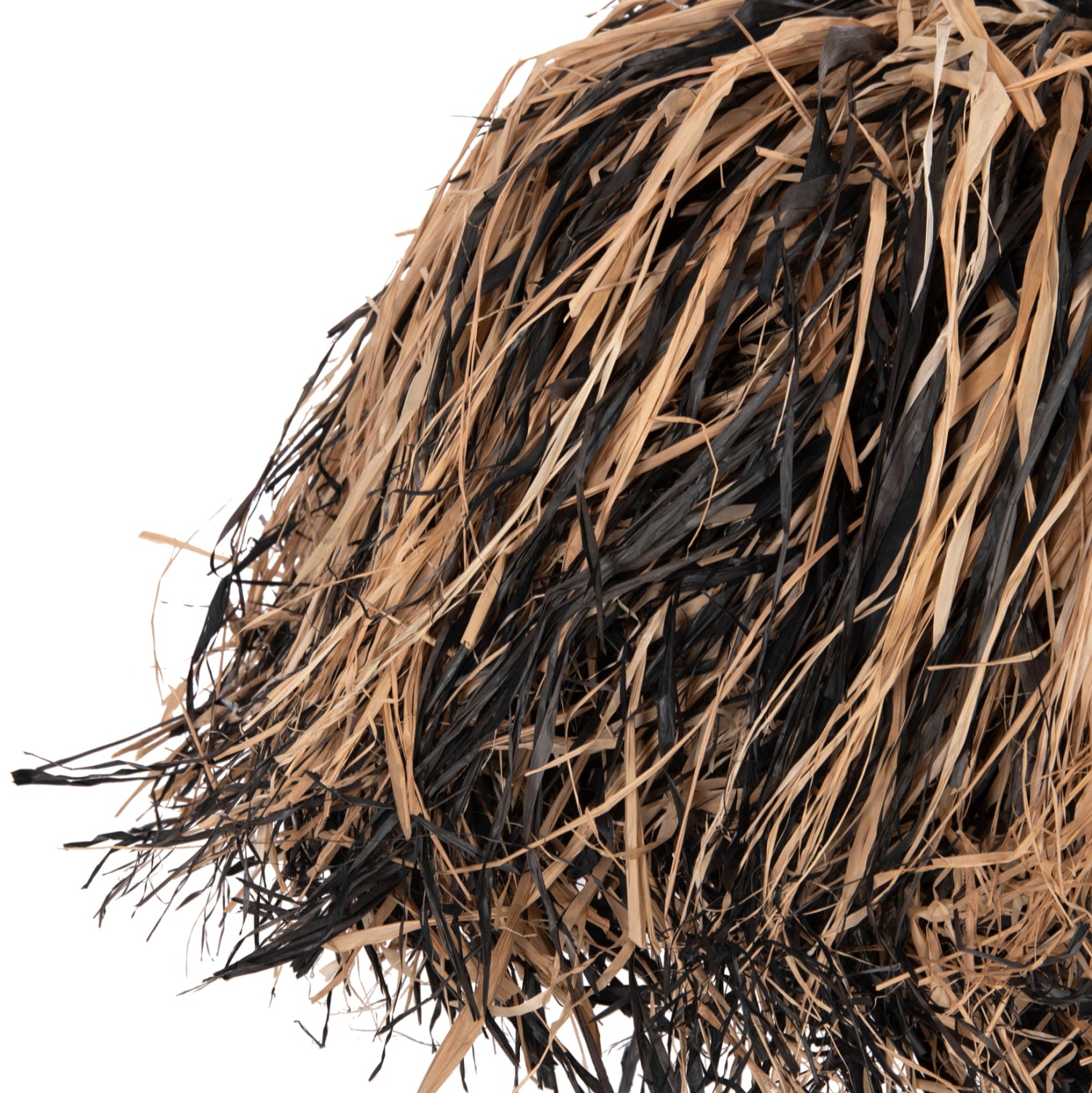 Таванна лампа 4716 черен-естествен цвят Φ60x50см