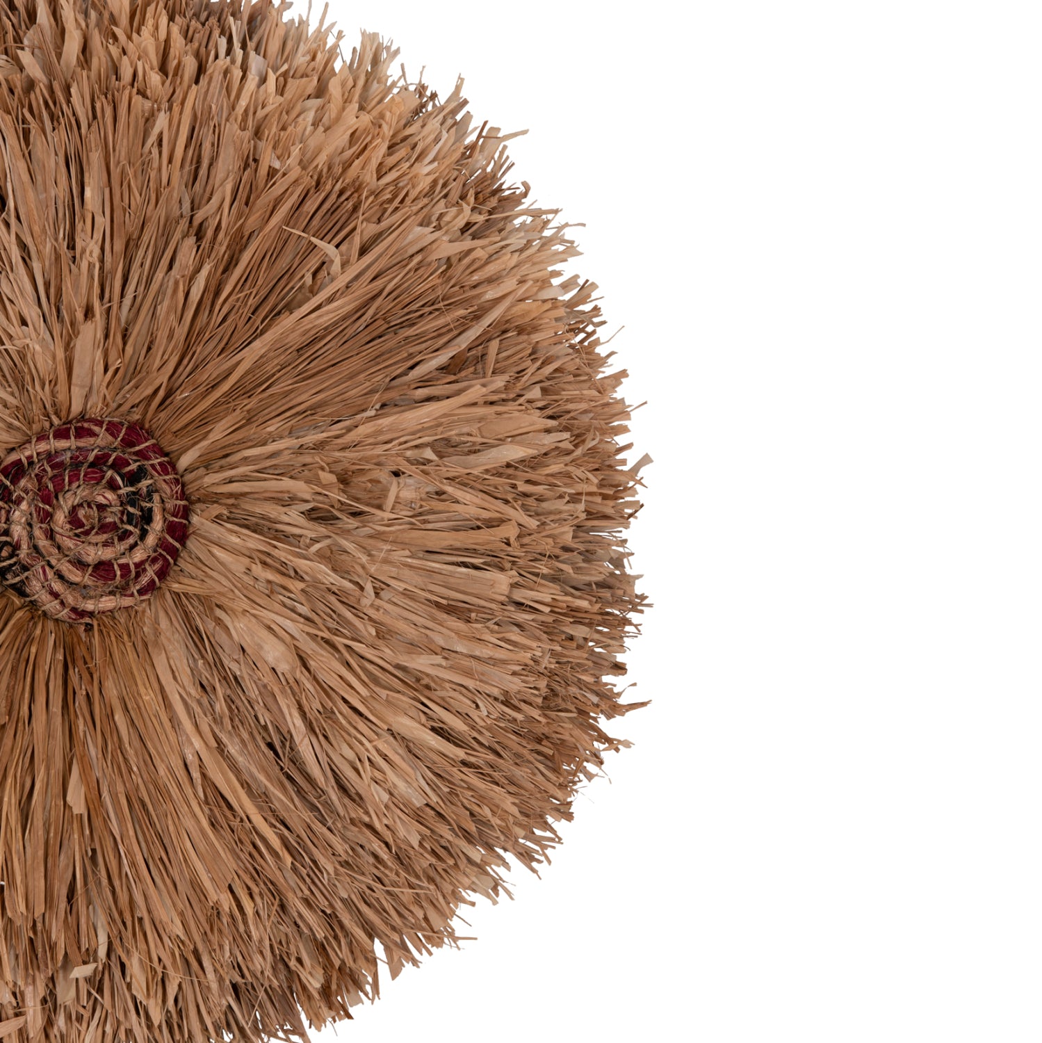 Кръгла стенна декоративна плоча от натурални сизалови влакна φ60см