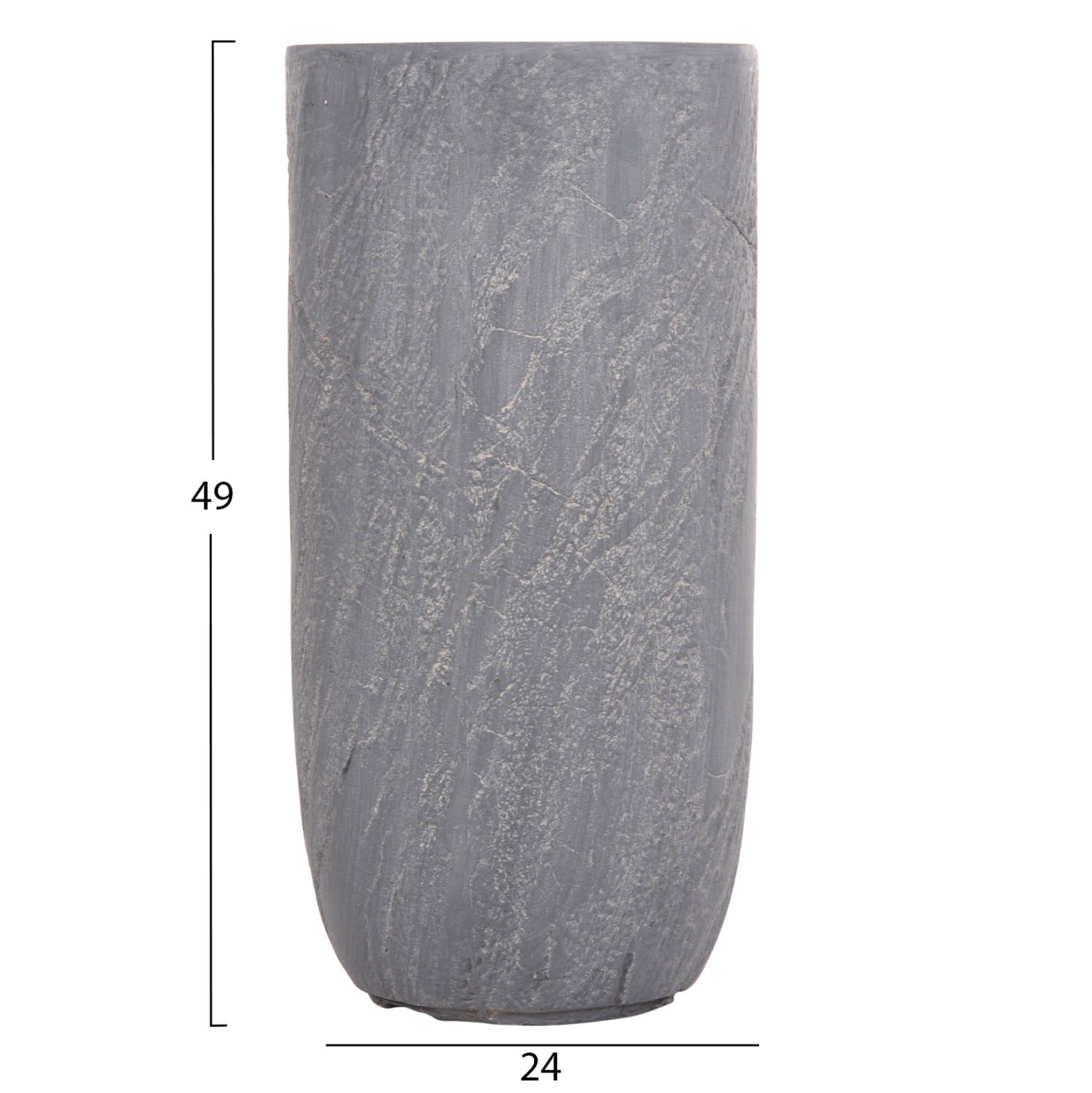 Комплект от 3 цилиндрични саксии  цвят фибер-цимент φ44x79hcm