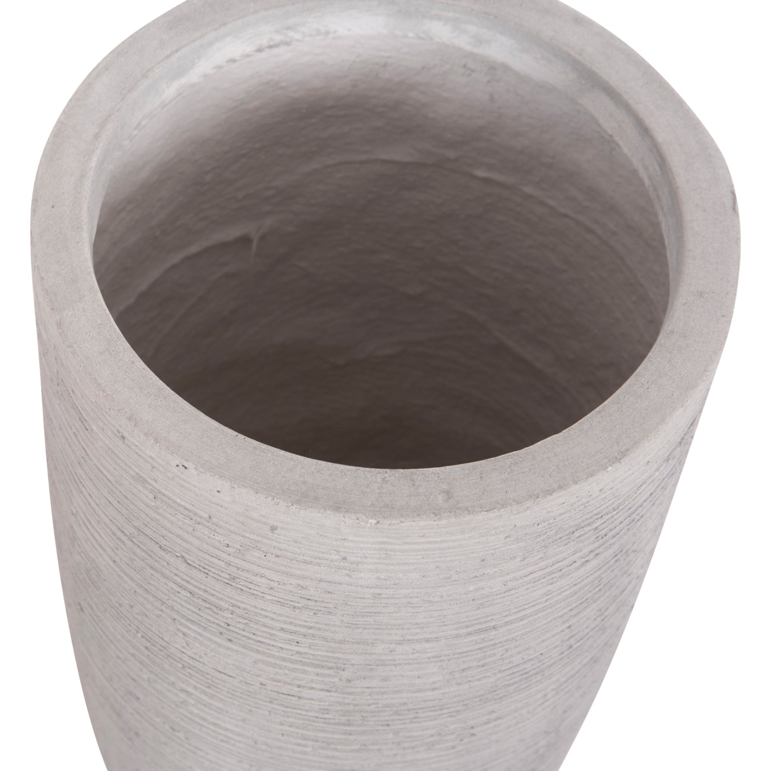 Комплект от 3 цилиндрични саксии, - цвят цимент φ42x78hcm