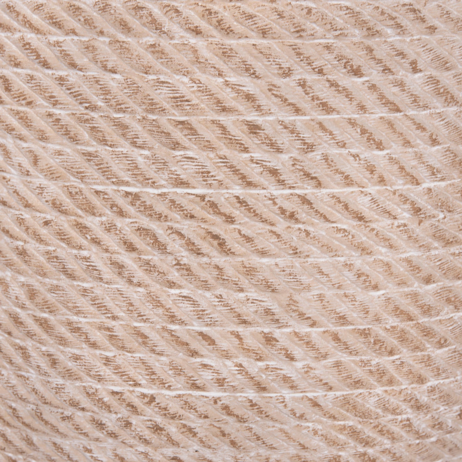 Комплект от 4 кръгли градински саксий фибър - цимент с цвят слонова кост ф54x54 см