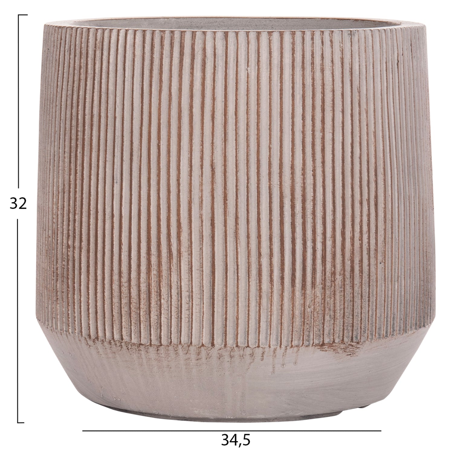 Комплект от 3 бр. кръгли GARDENER серия фиброглина-цимент цвят φ55x55h