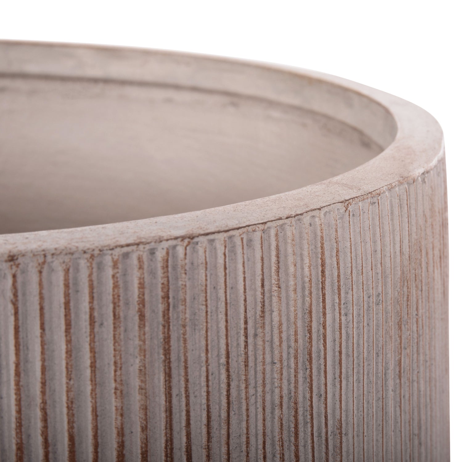 Комплект от 3 бр. кръгли GARDENER серия фиброглина-цимент цвят φ55x55h