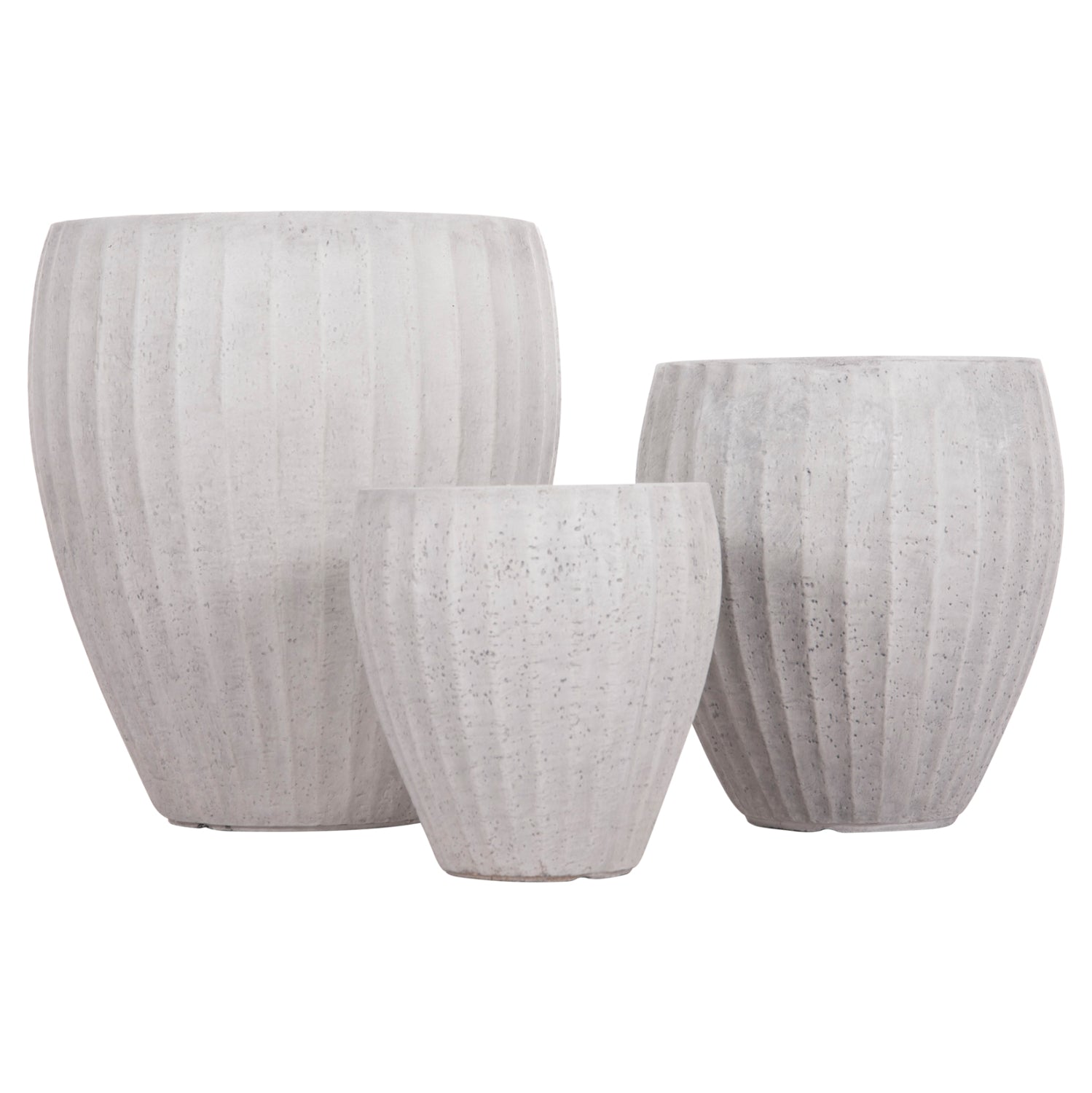 Комплект саксии от 3броя цвят цимент