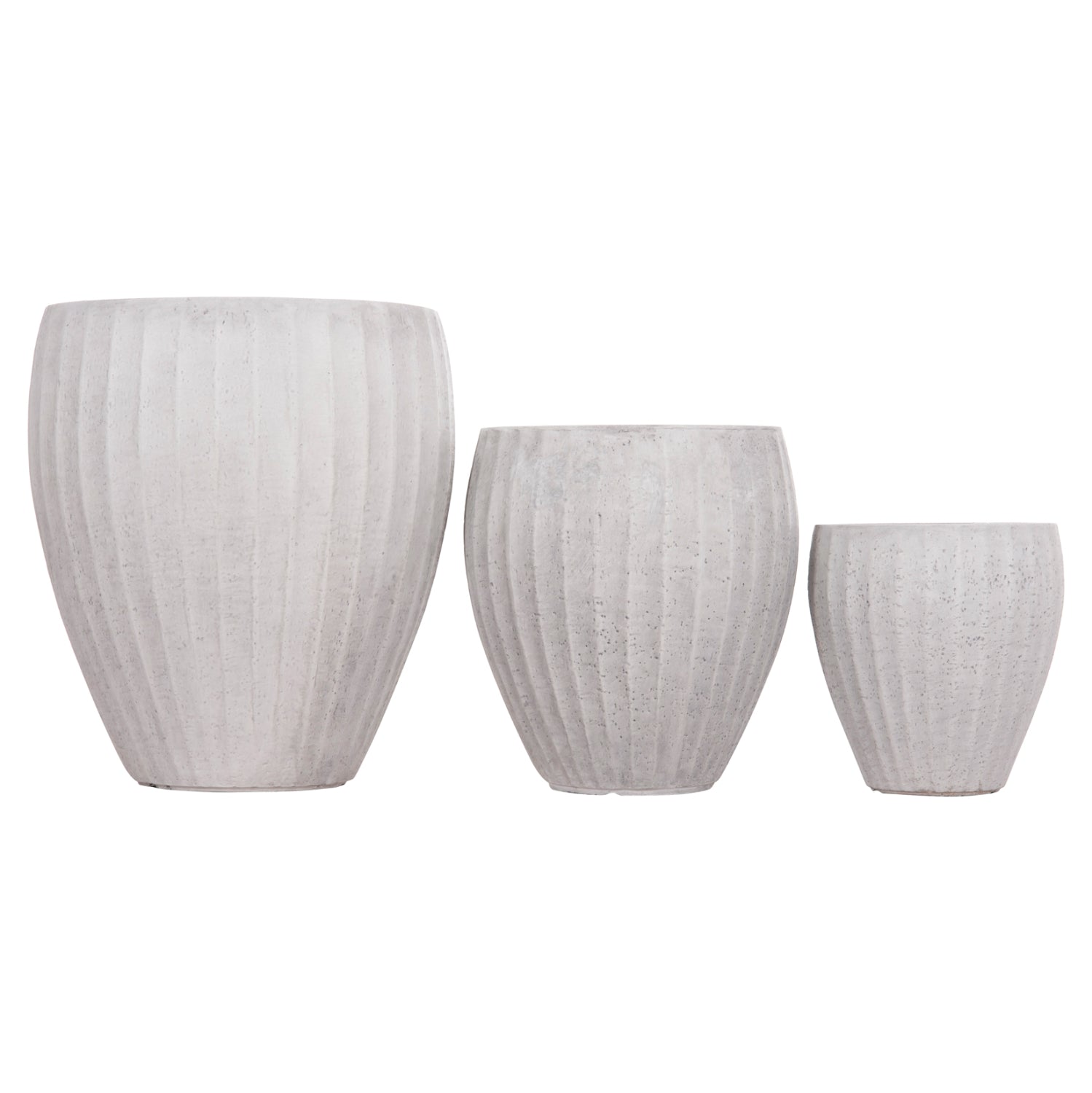 Комплект саксии от 3броя цвят цимент