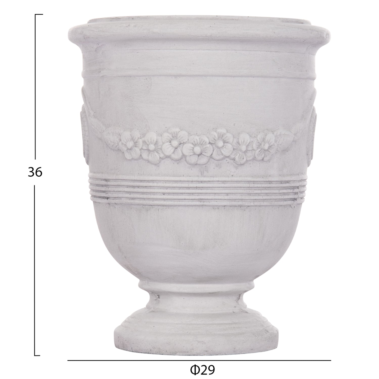 Комплект саксии  GARDENER 3броя бял цвят