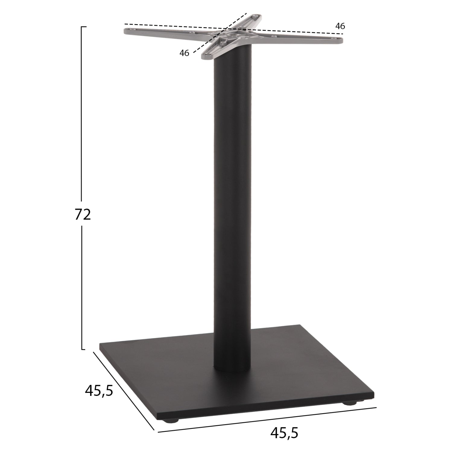 Основа за бар маса 475 сив цвят 45Χ45Χ73см