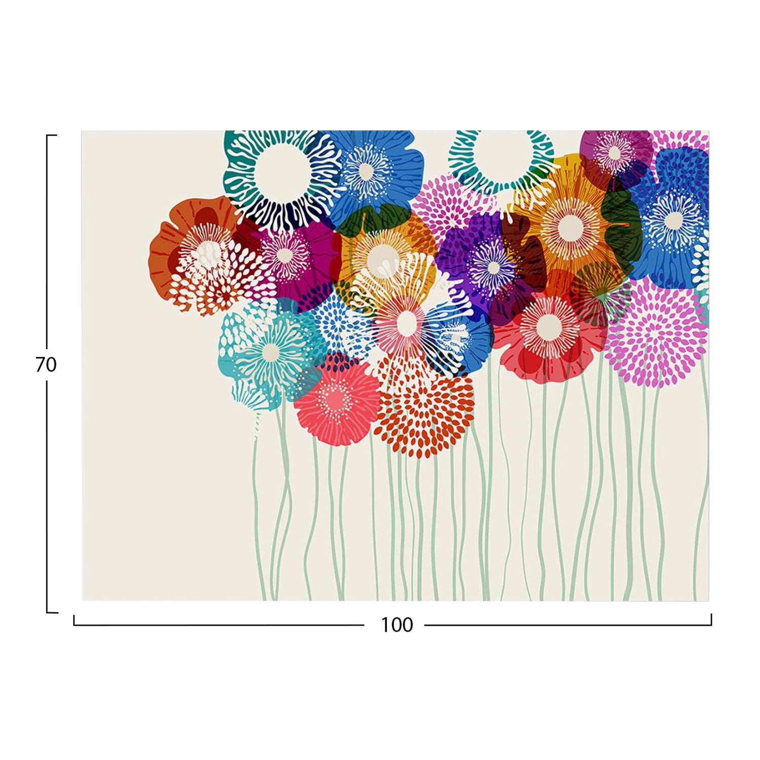 Стенна картина серия GOBI отпечатано платно 100x3(дебелина)x70cm.