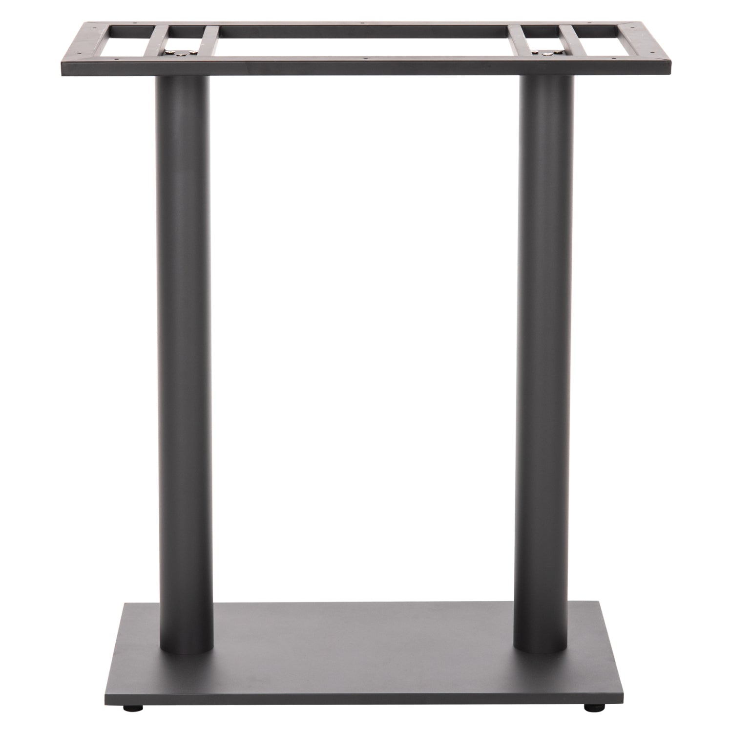 Двойна метална основа за бар маса 478.20/сив мат средна височина, 40x80x90 см