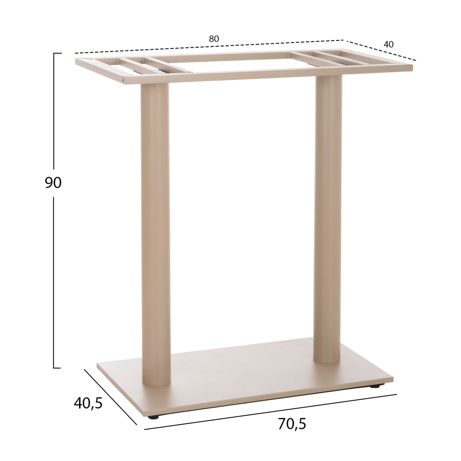 Основа за бар маса  478.25/ капучино метал  80x40,5x90cm