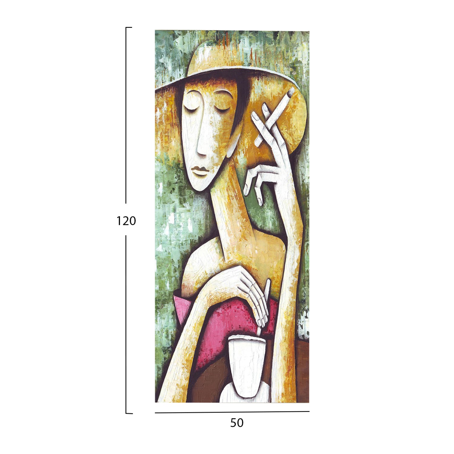 Стенна картина серия GOBI отпечатано платно 50x3(дебелина)x120cm.