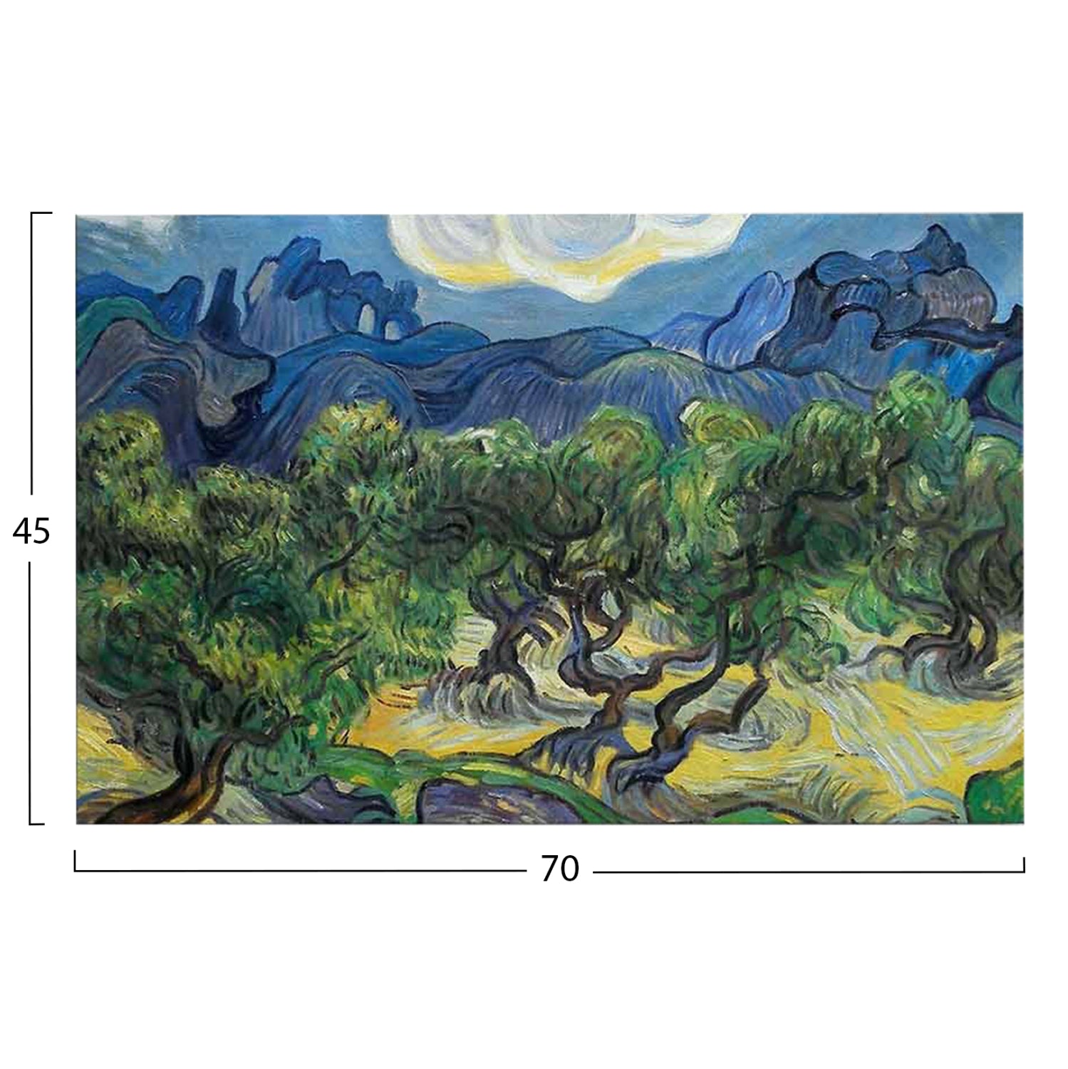 Стенна картина серия GOBI отпечатано платно 70x3(дебелина)x45ycm.