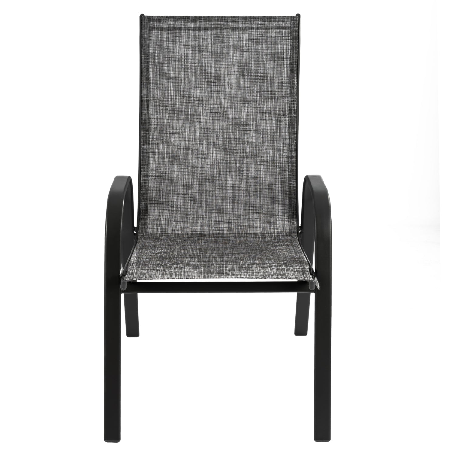 Градински стол LEON КГ5000.01 метален сив с текстил сив 54x70x93см