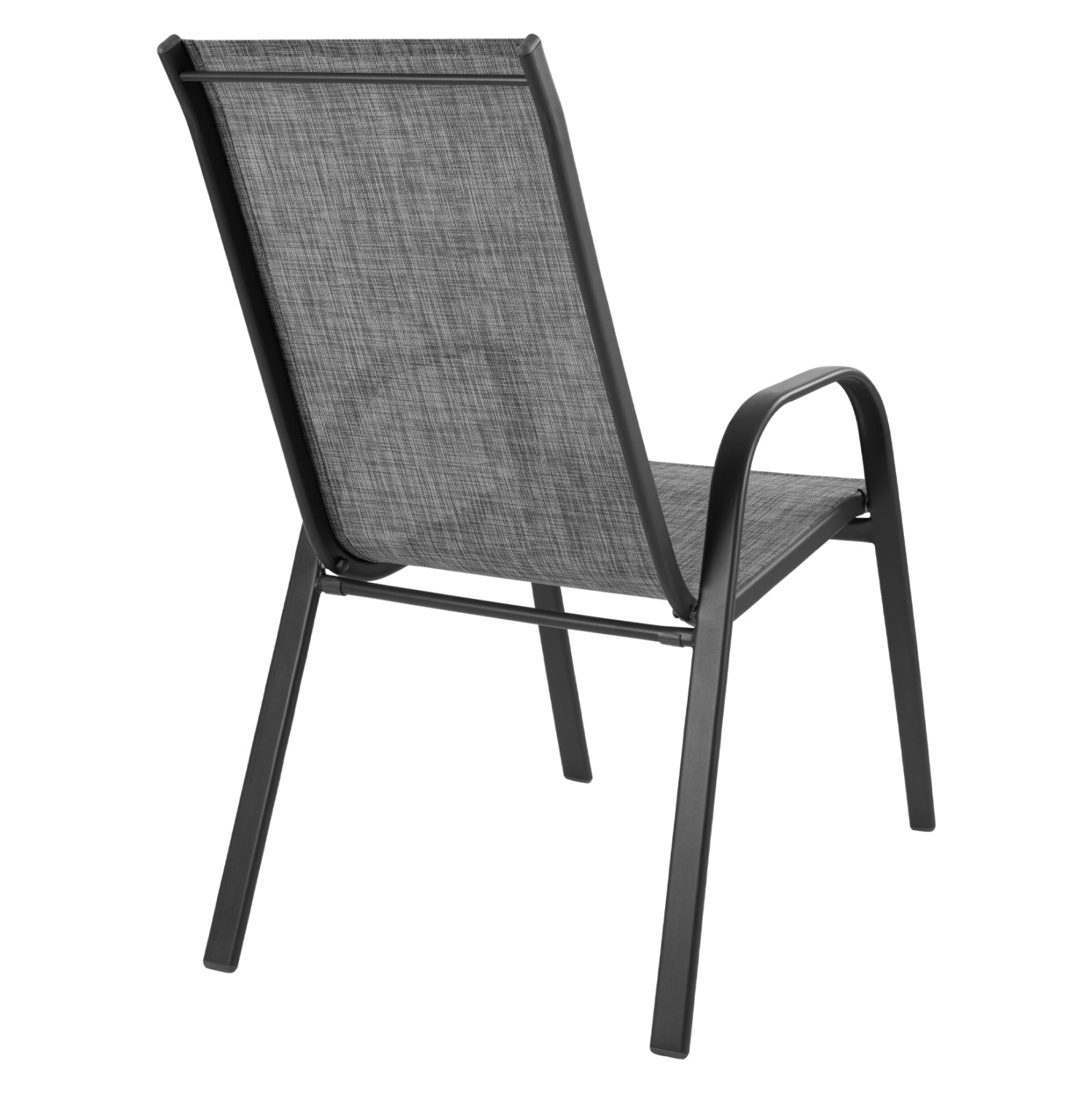 Градински стол LEON КГ5000.01 метален сив с текстил сив 54x70x93см