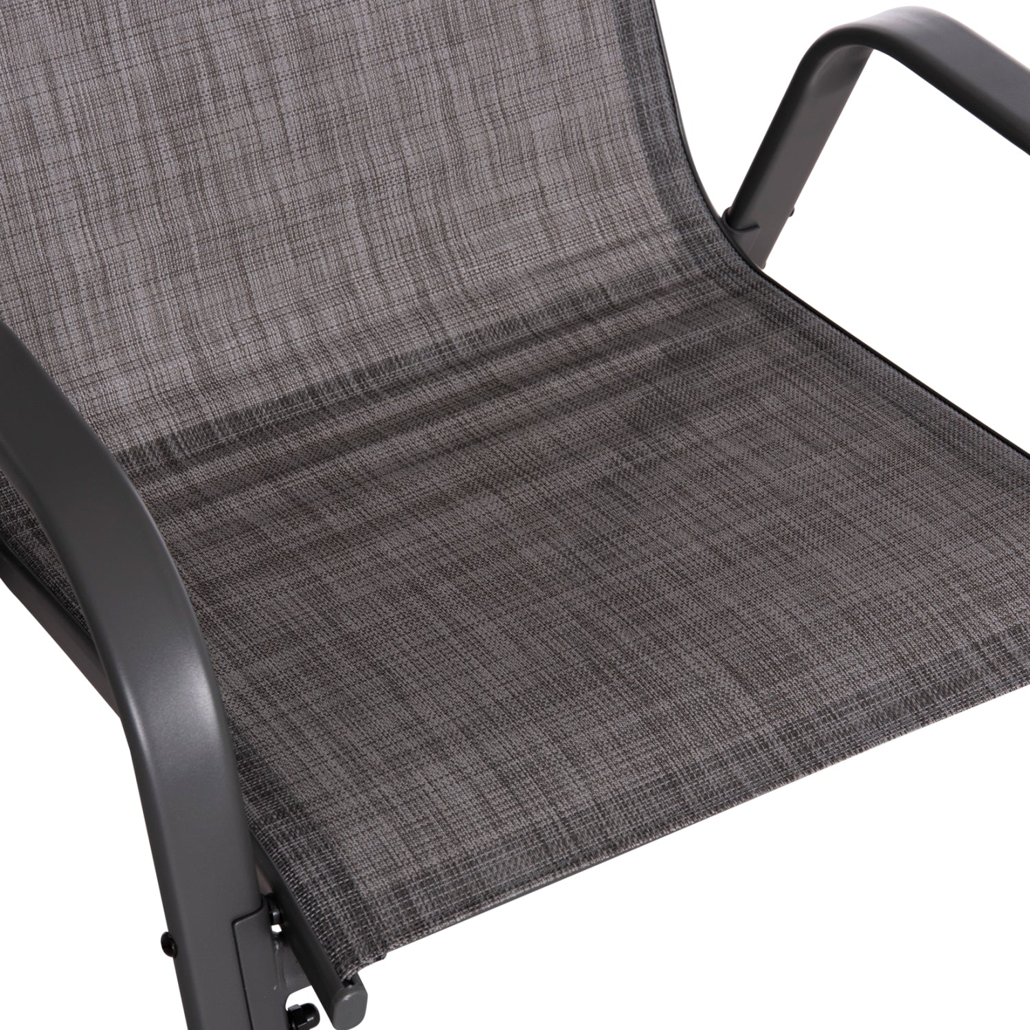 Градински стол Леон метал сив, - 55x70x91см