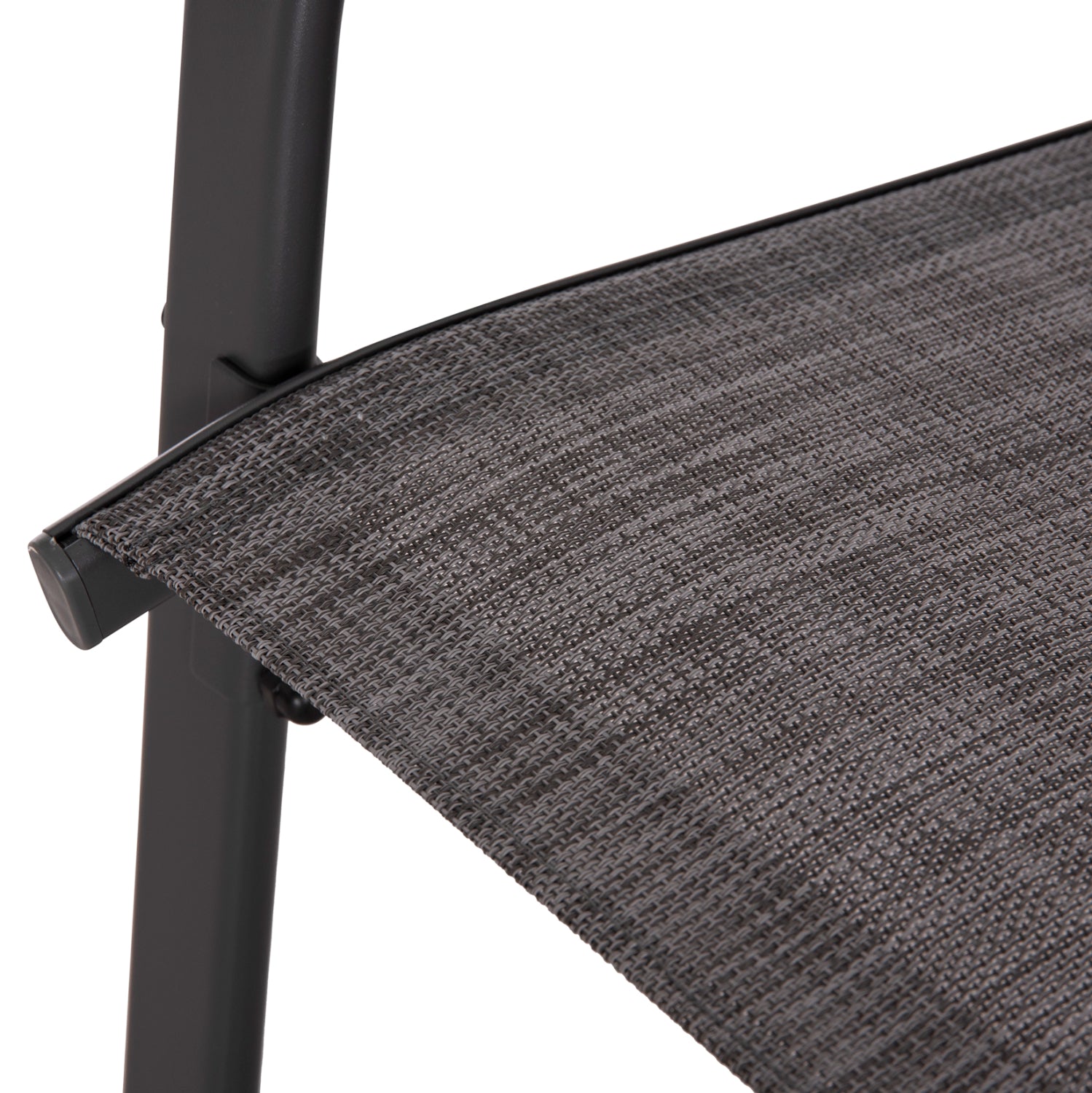 Градински стол Леон метал сив, - 55x70x91см