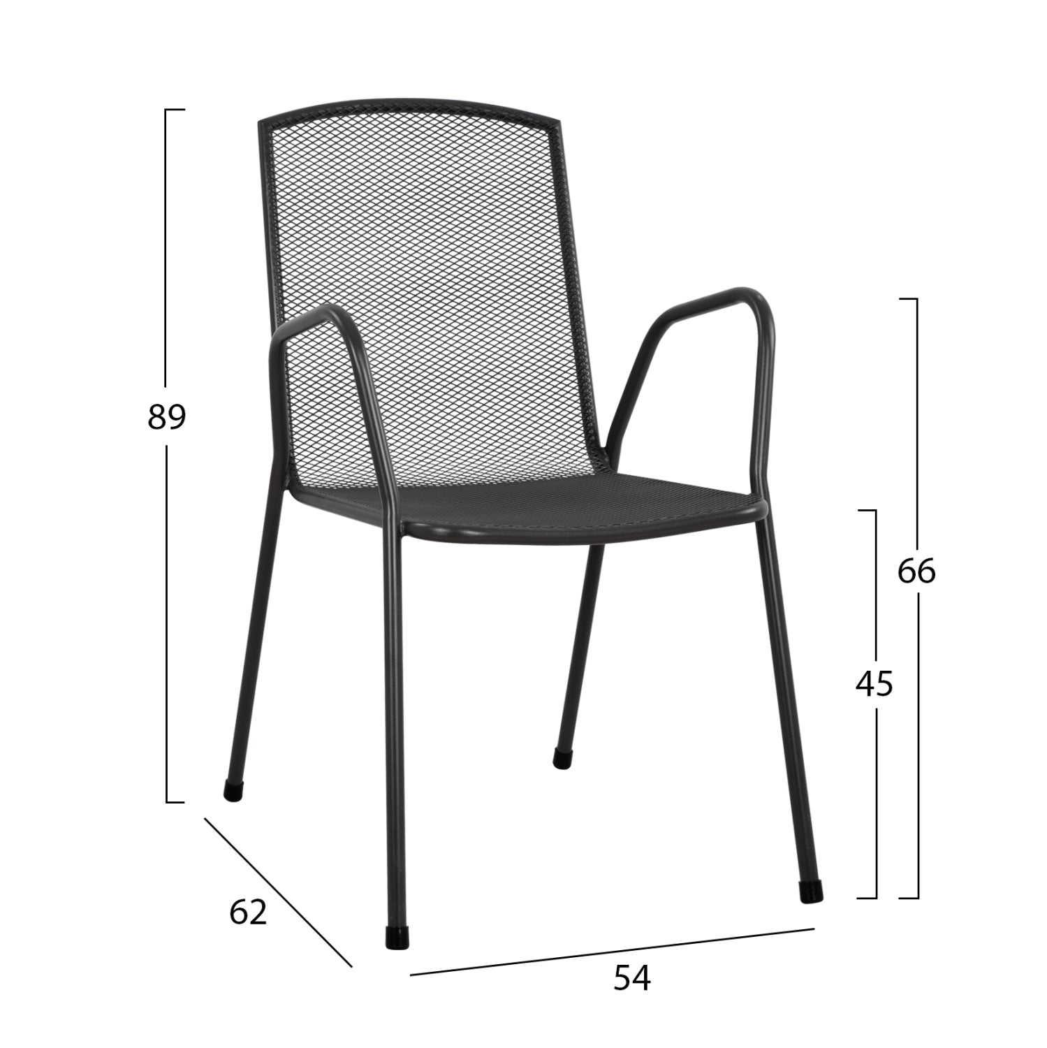 Стол ELIJAH цвят антрацит 54x62x89