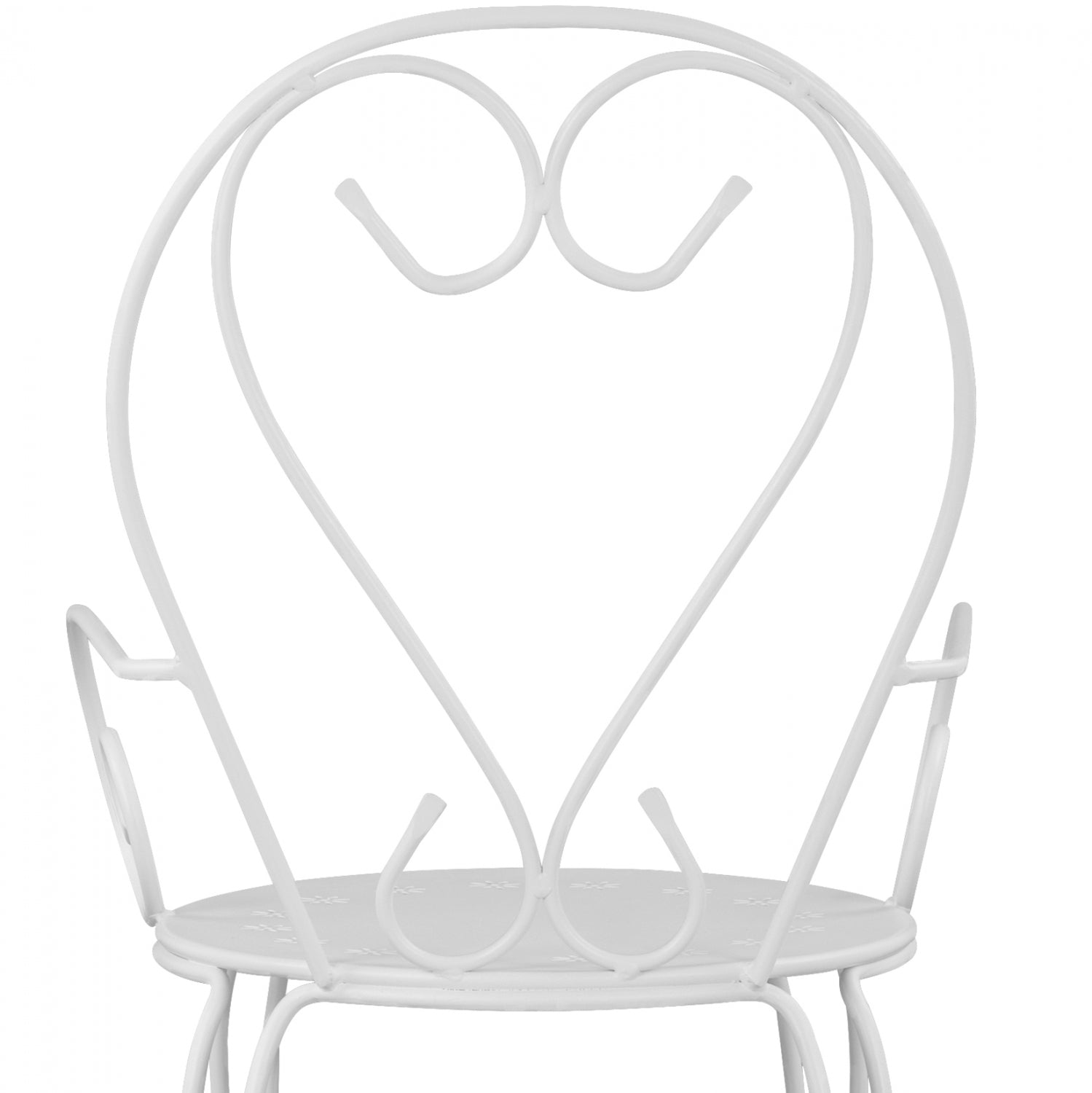 Стол метален AMORE бял цвят 49x48x90