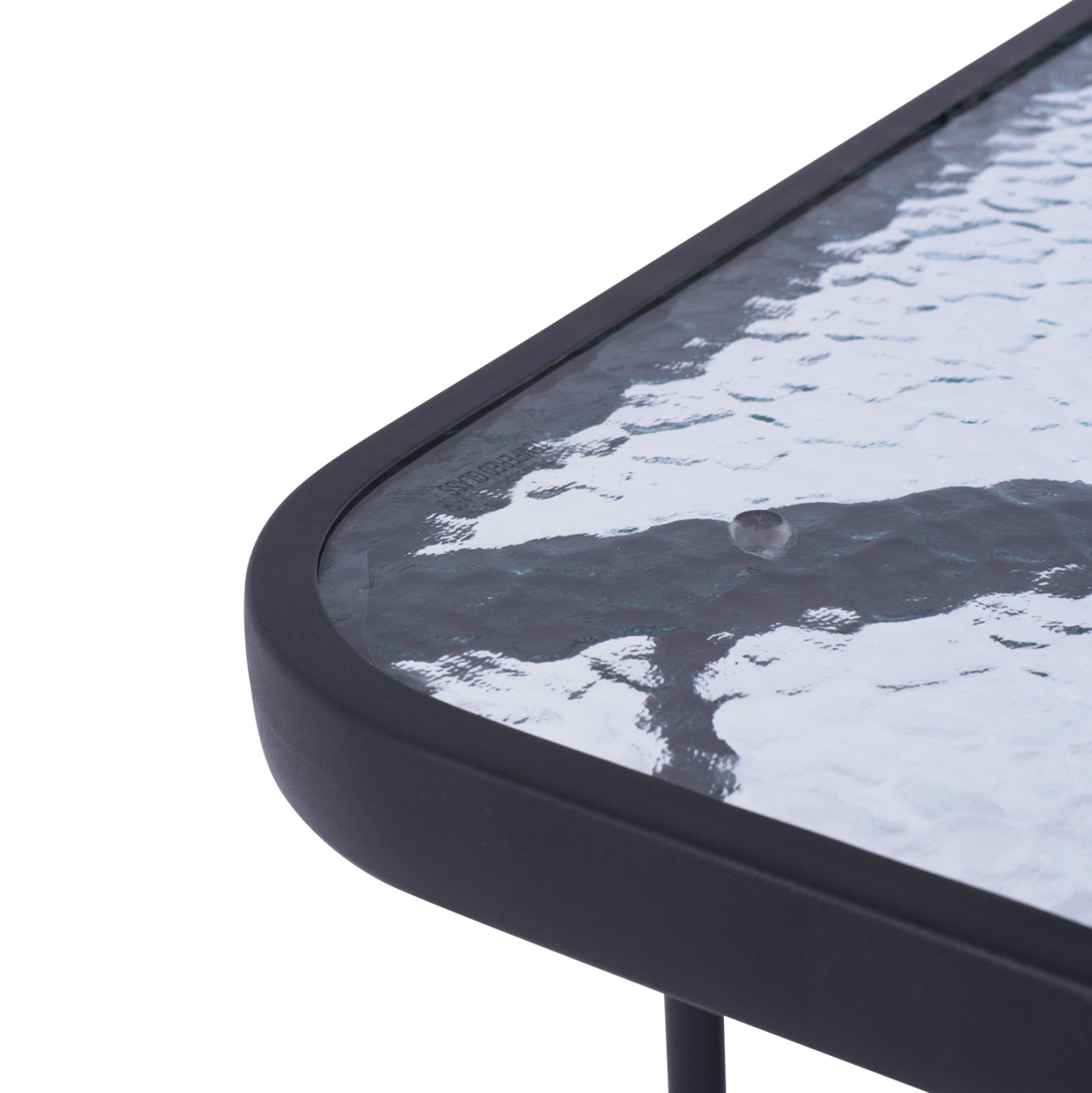 Маса Адам 110х60 -сив цвят метал/стъкло