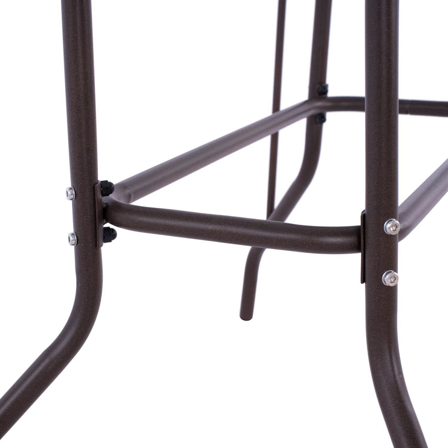 Маса Адам метал/стъкло 110х60 -кафяв цвят